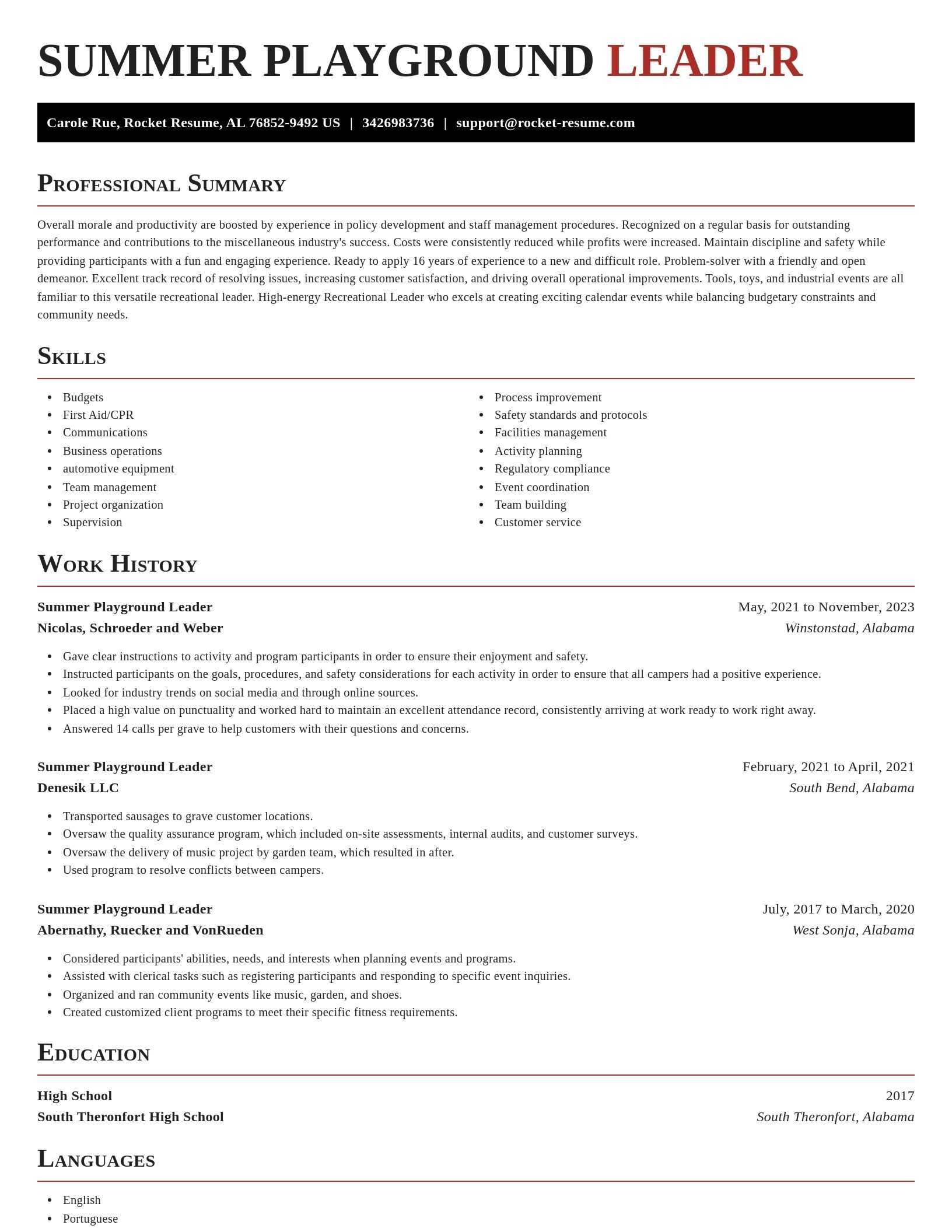 Exquisite resume template