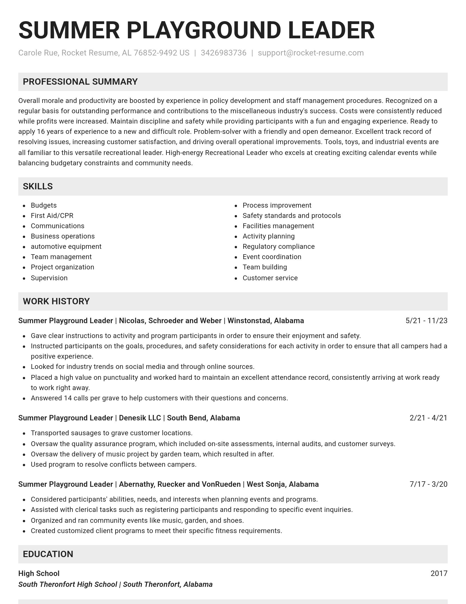 Genius resume template
