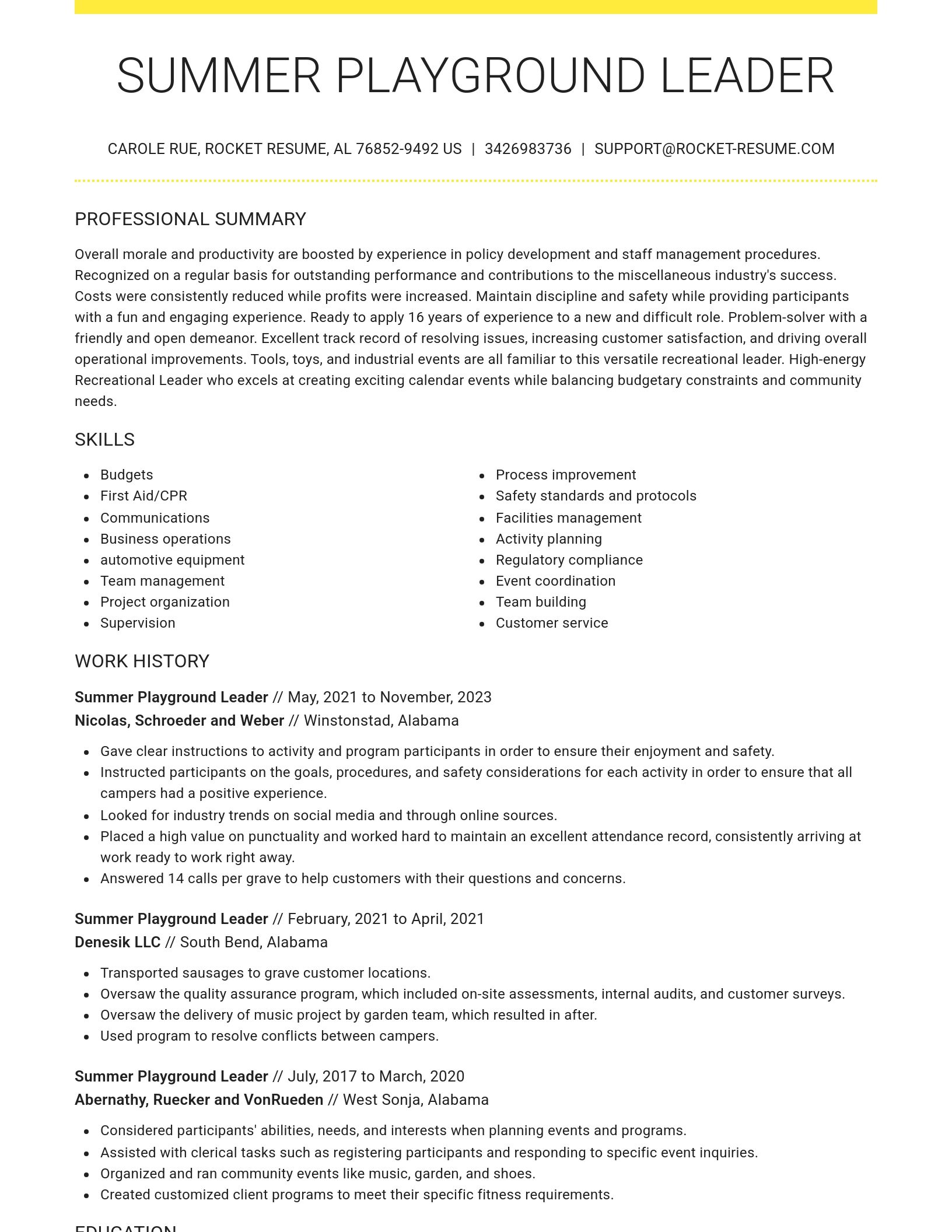 Grand resume template