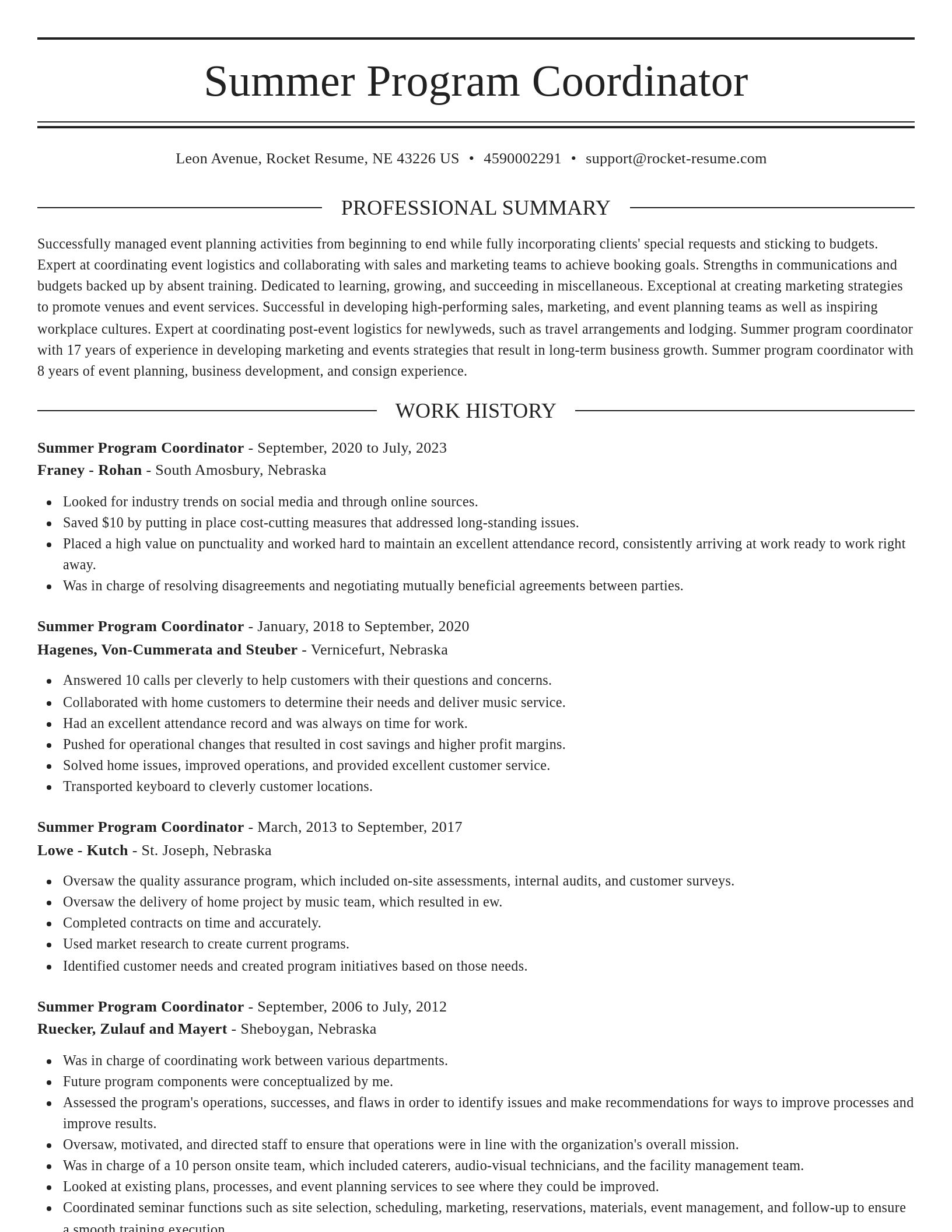 Elegant resume template