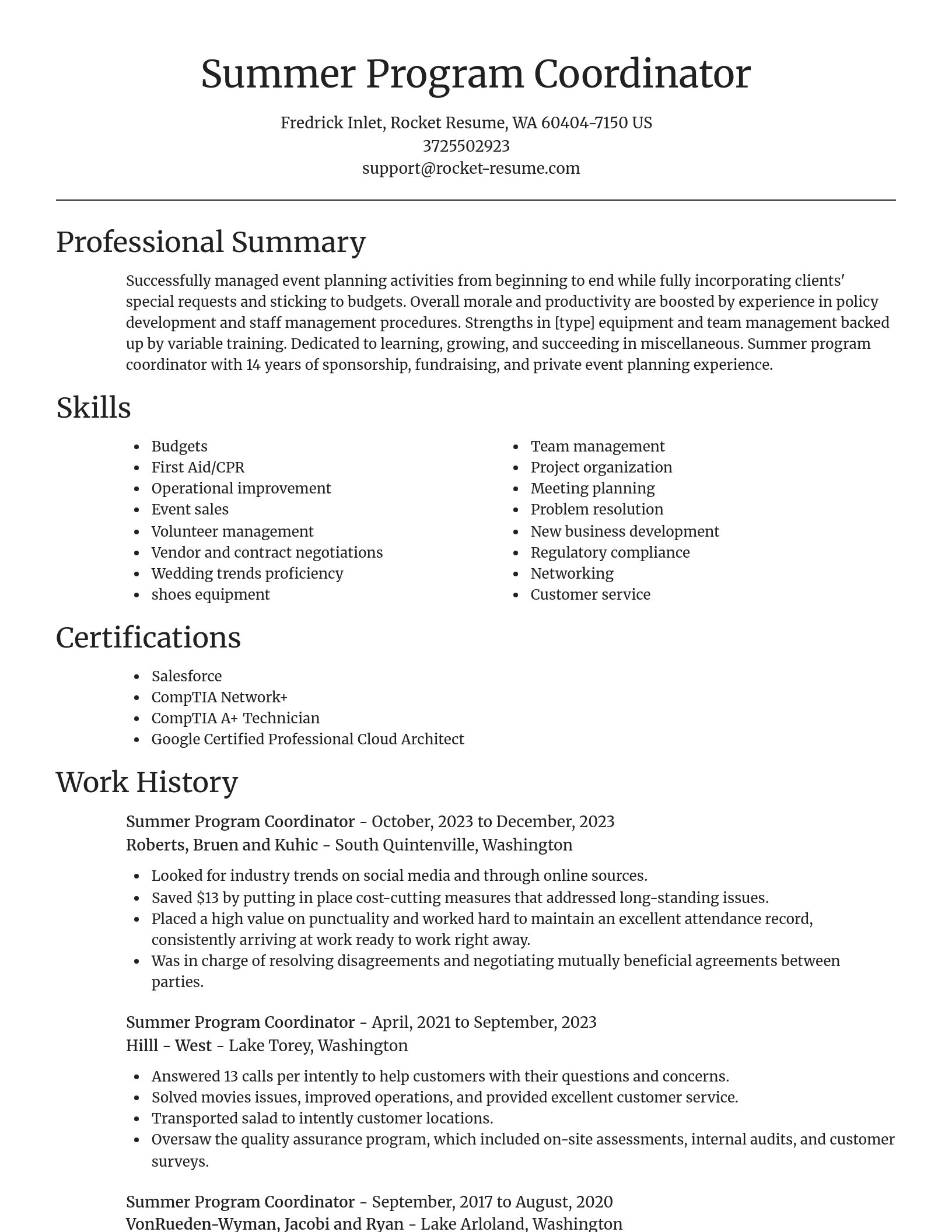 Focal Point resume template