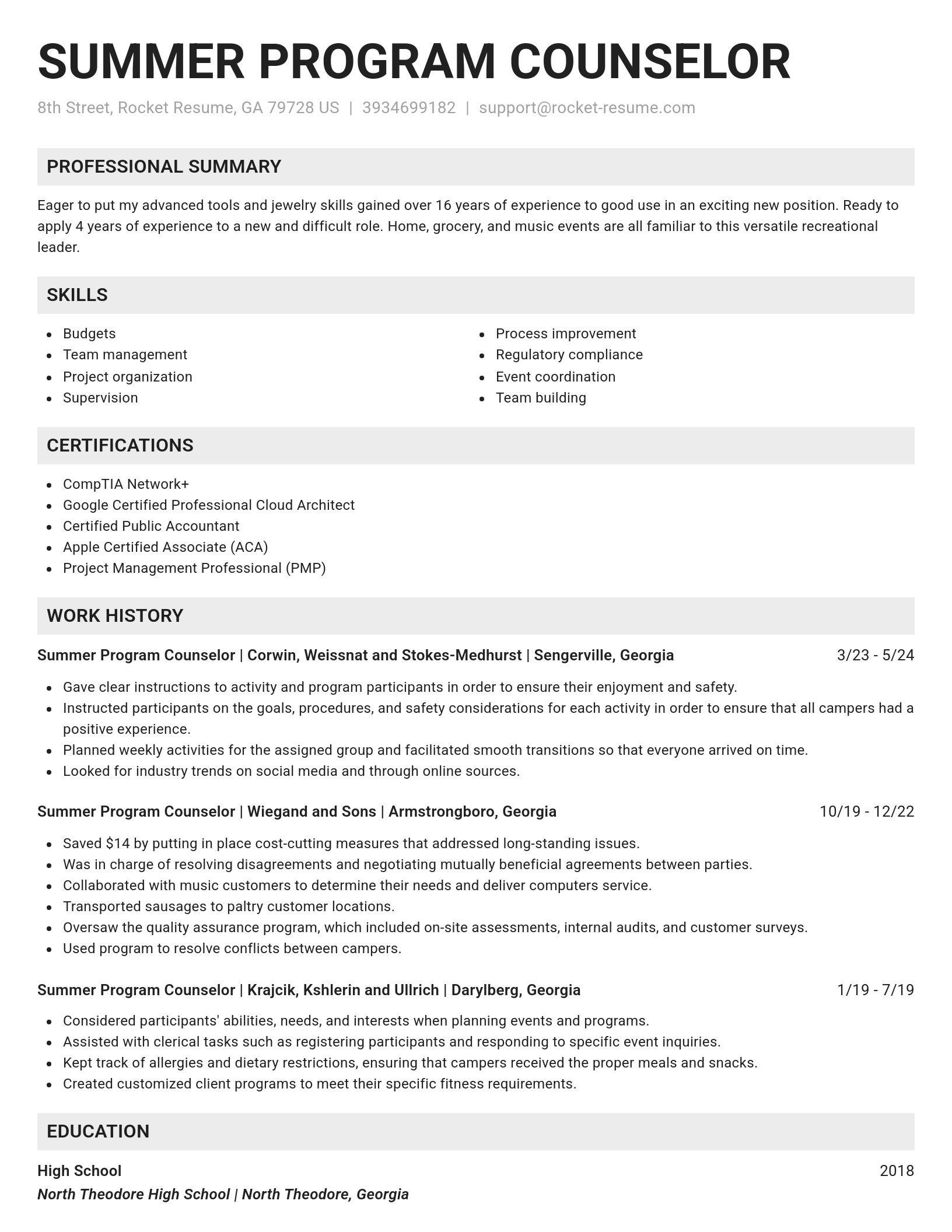 Genius resume template