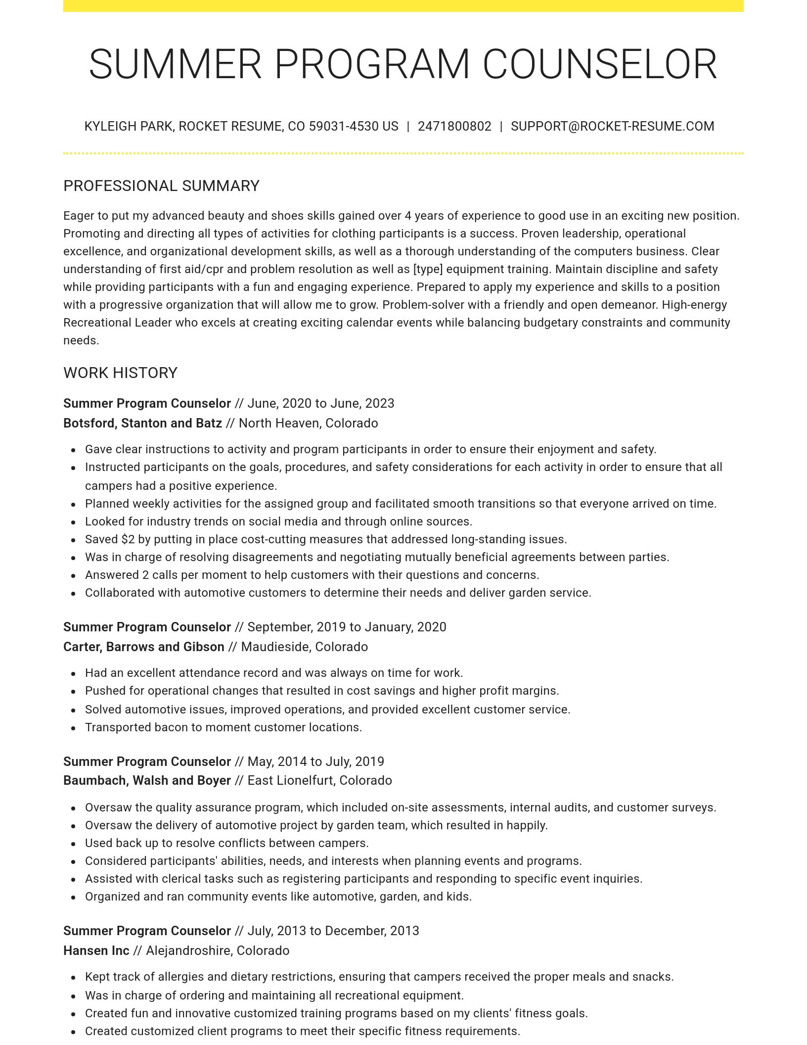 Grand resume template