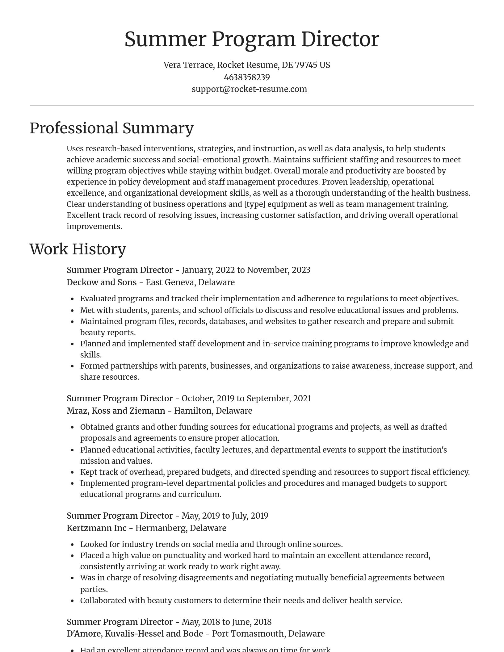 Focal Point resume template