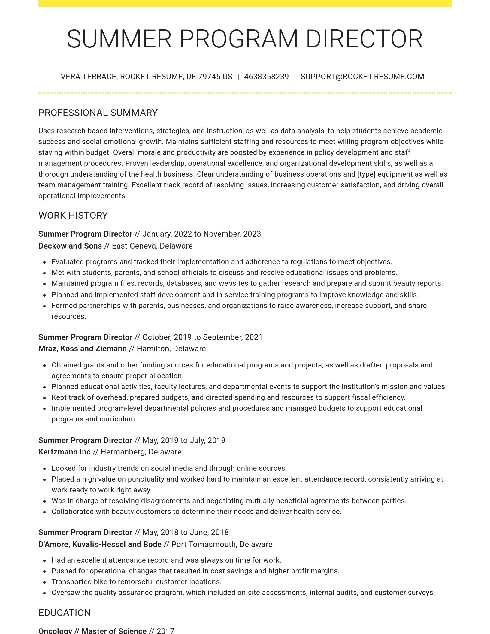 Grand resume template