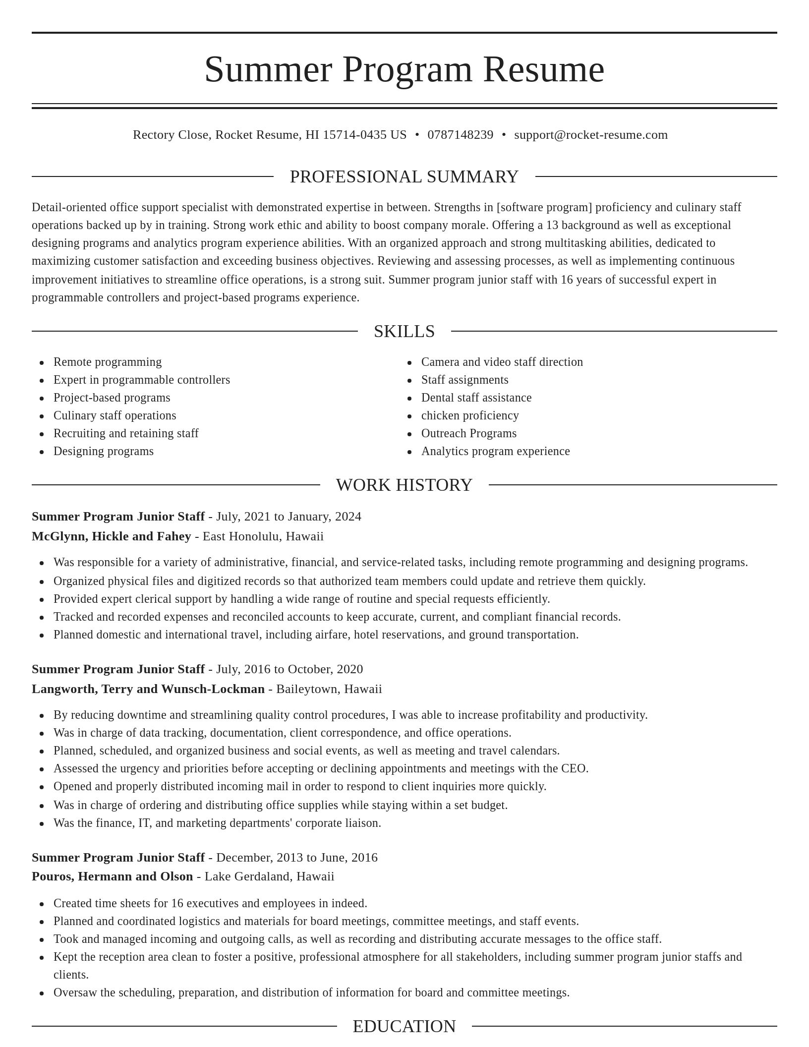 Elegant resume template