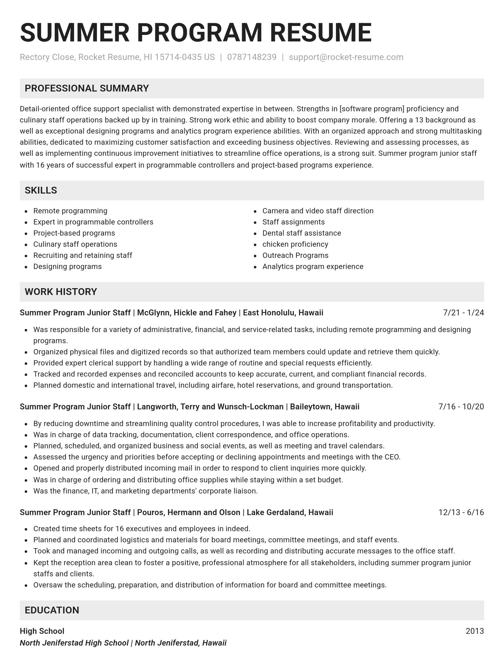 Genius resume template