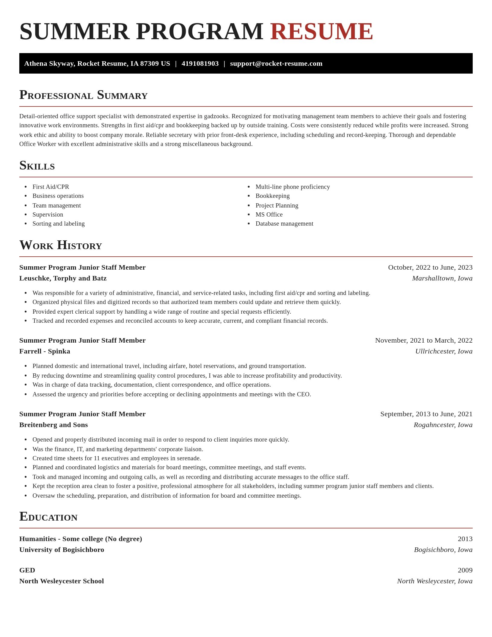 Exquisite resume template