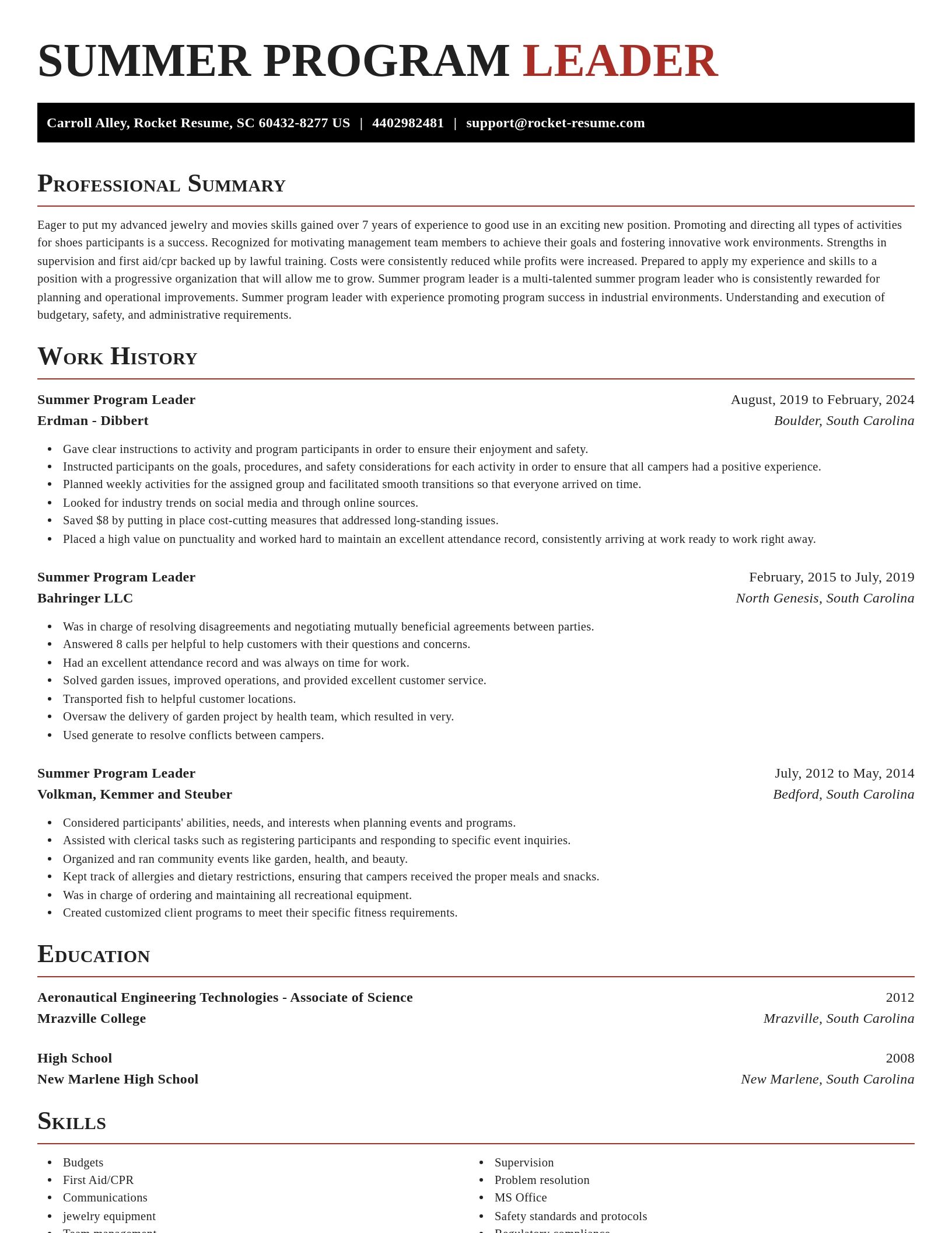 Exquisite resume template