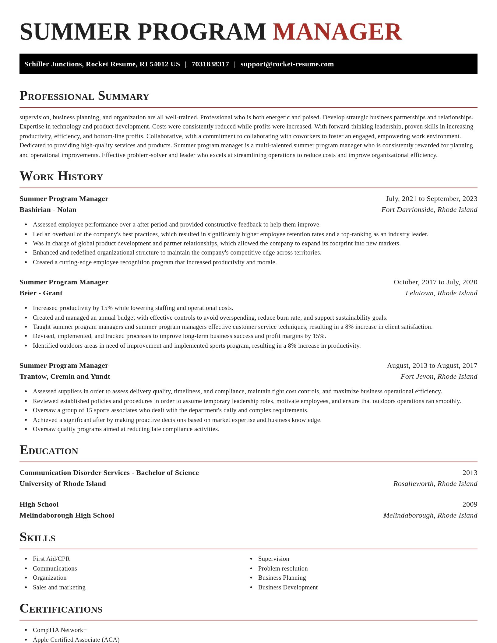 Exquisite resume template