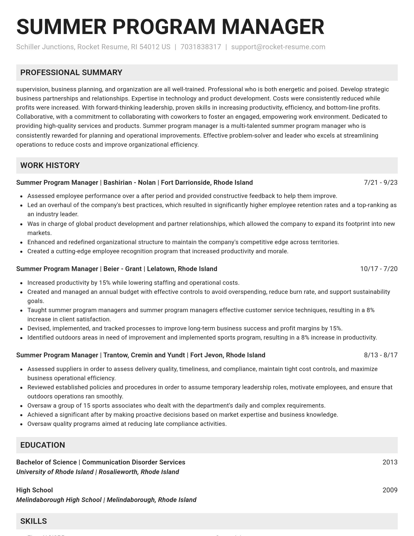 Genius resume template