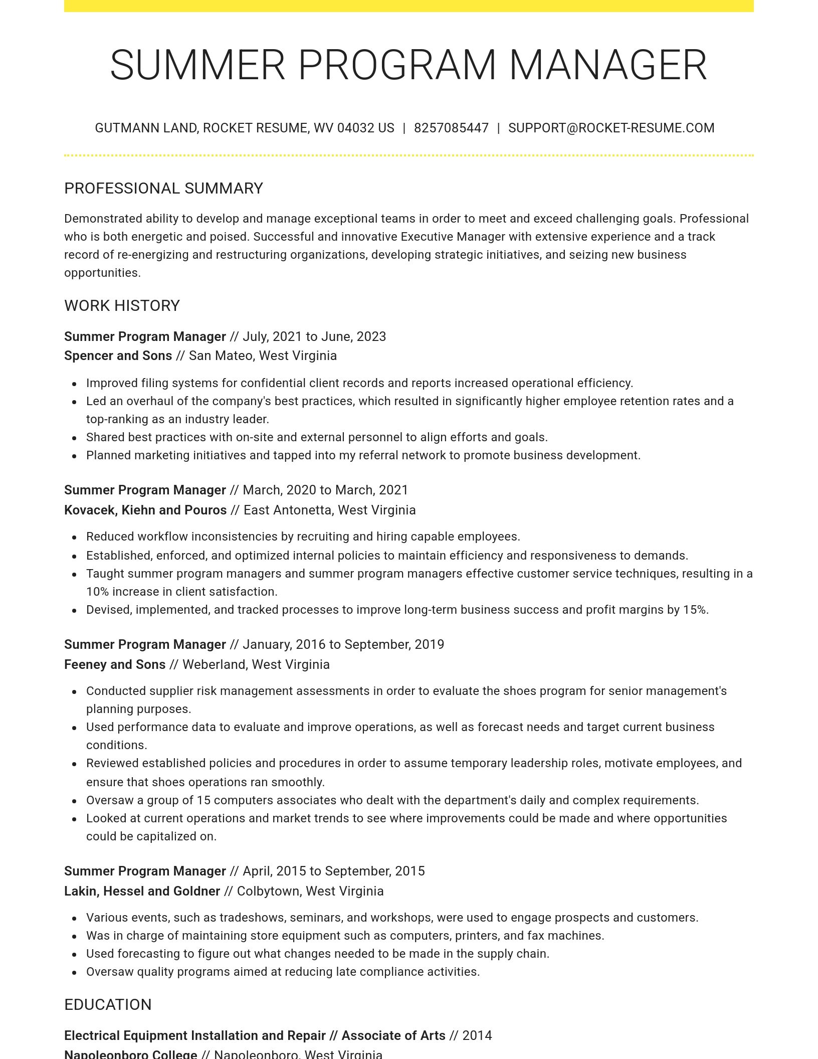 Grand resume template