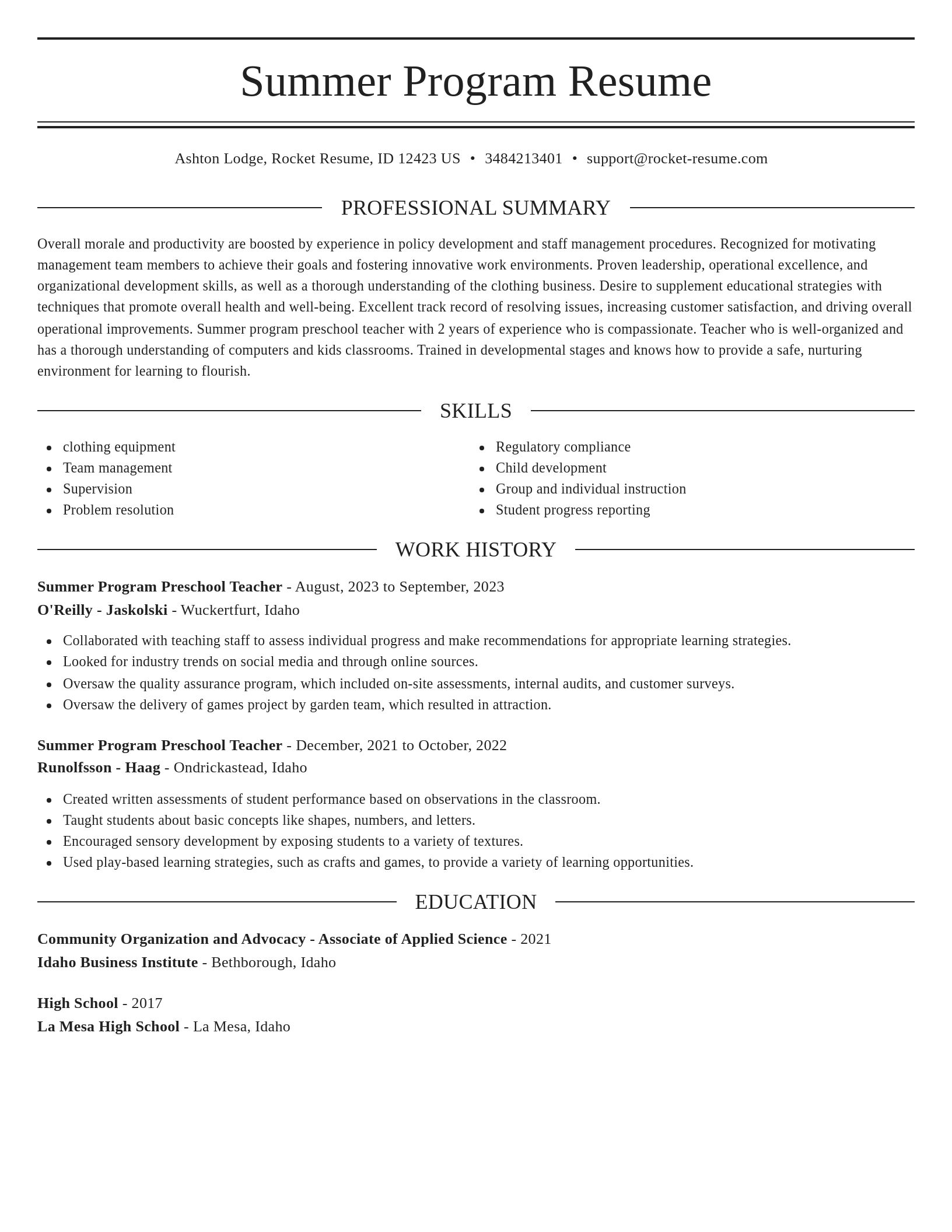 Elegant resume template
