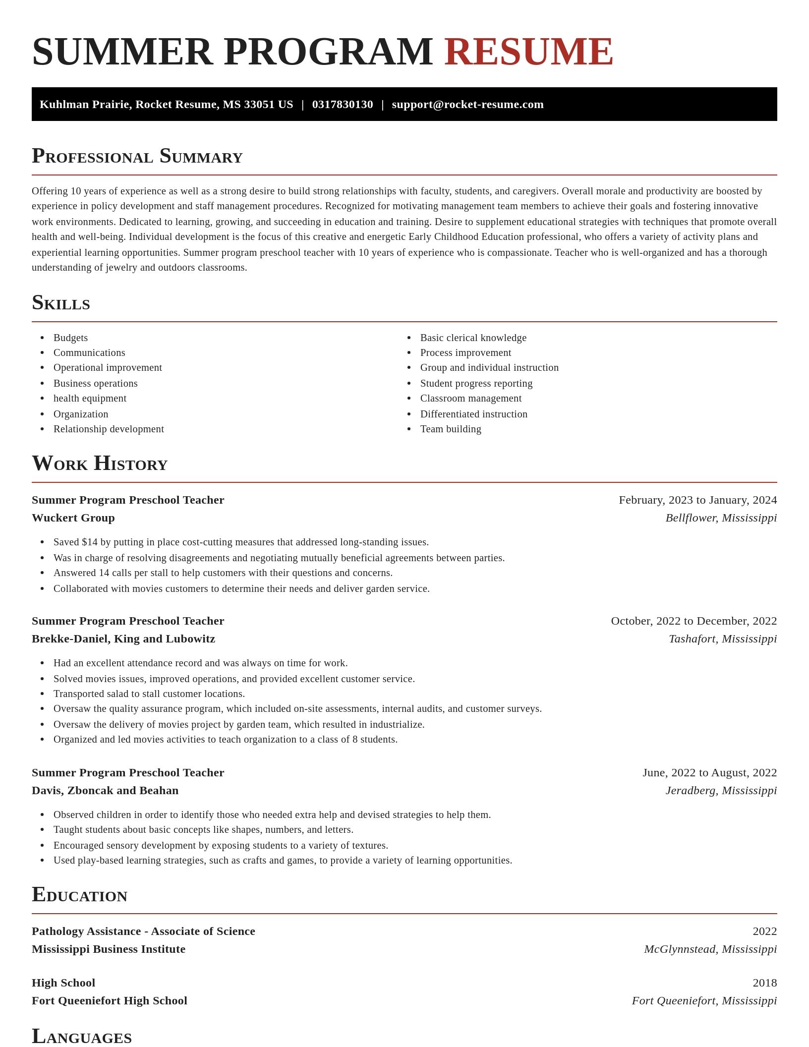 Exquisite resume template