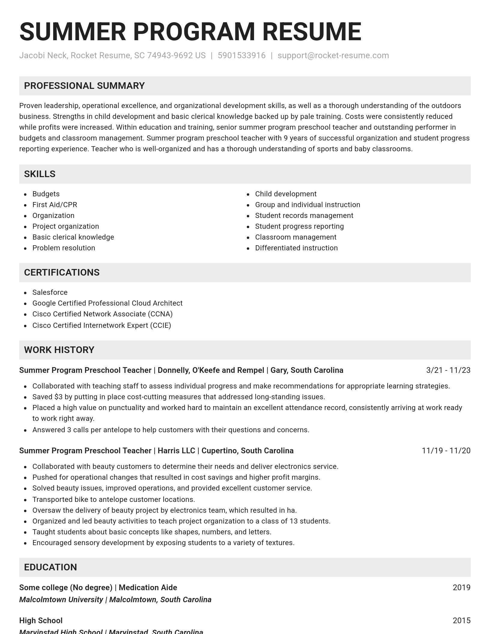 Genius resume template