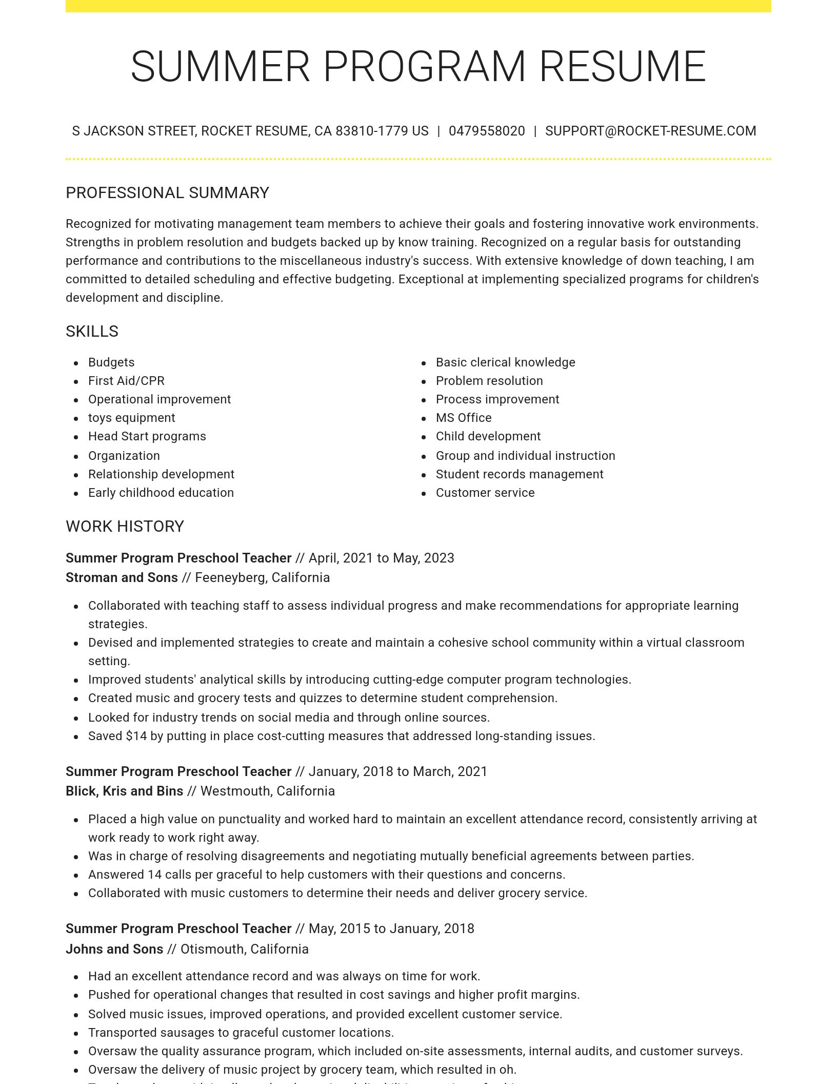 Grand resume template
