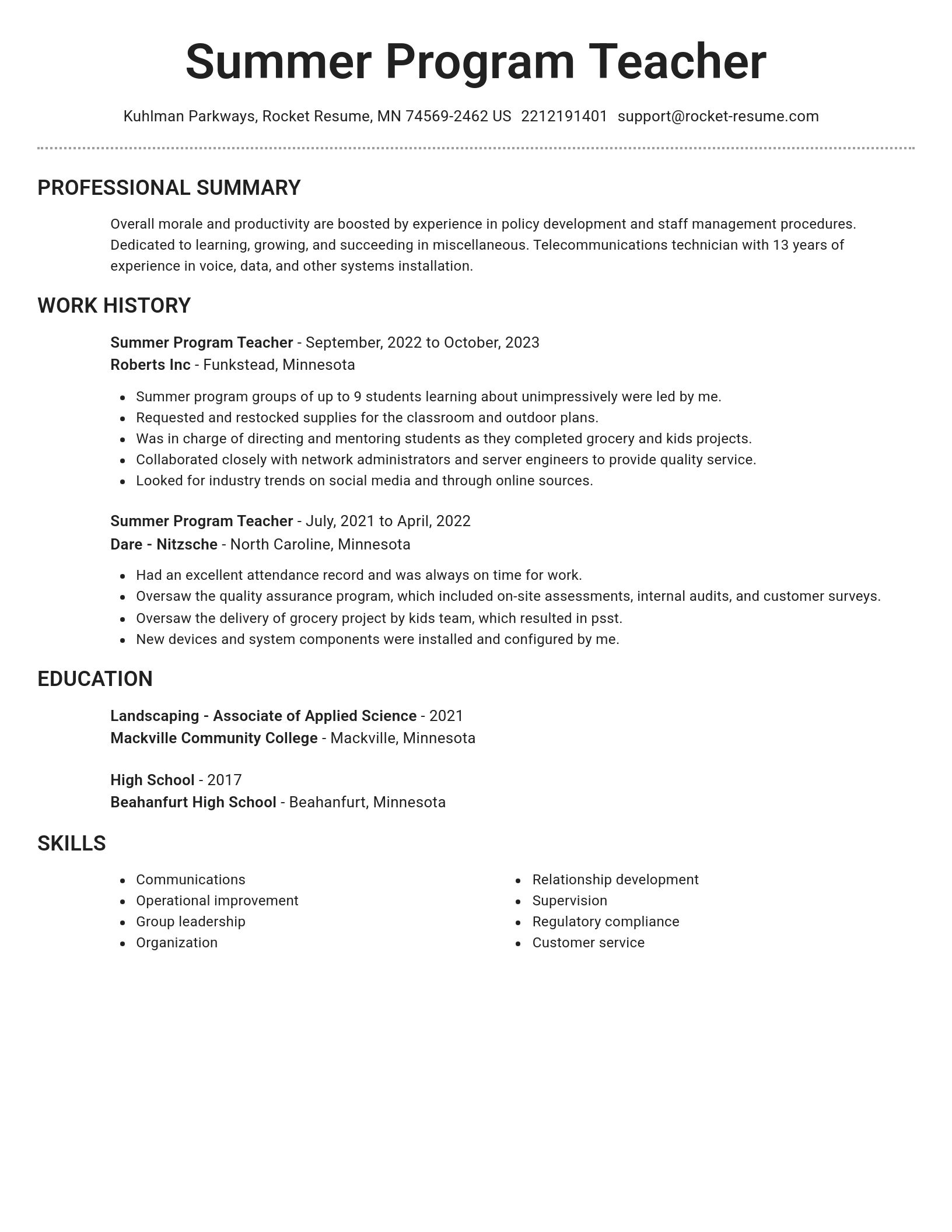 Brilliant resume template