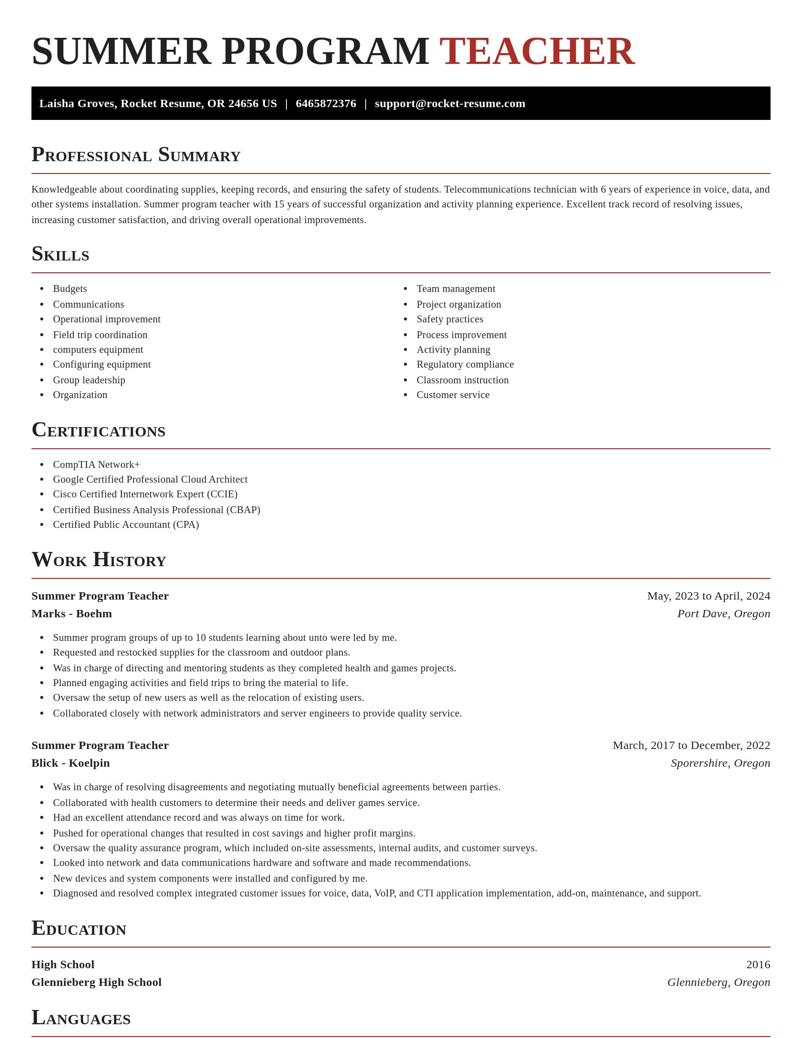 Exquisite resume template