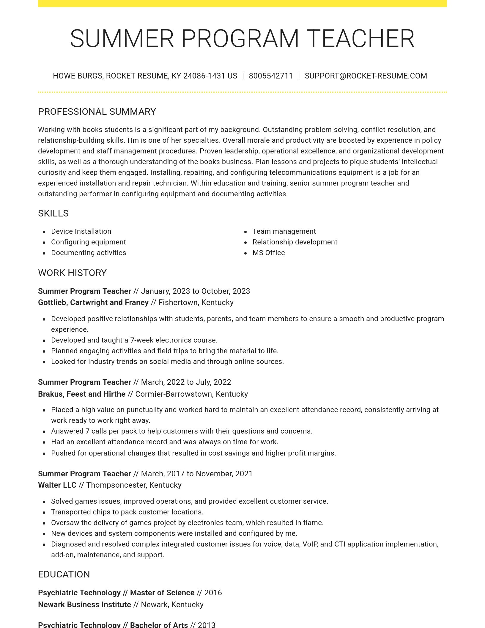 Grand resume template