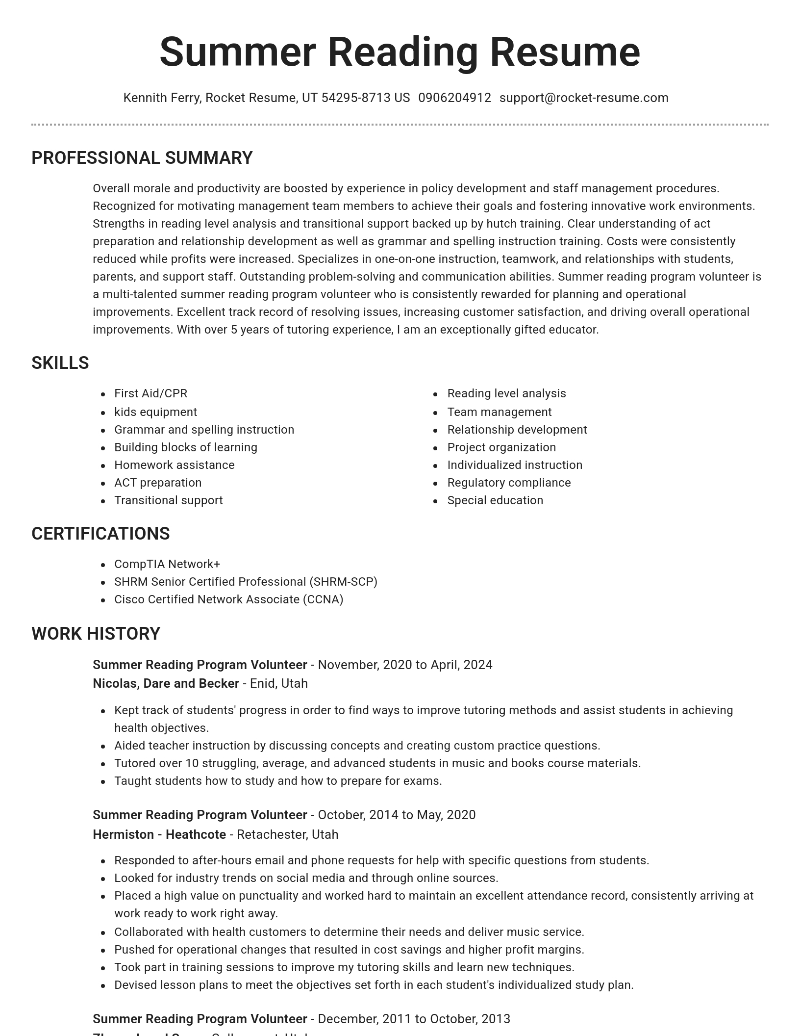 Brilliant resume template