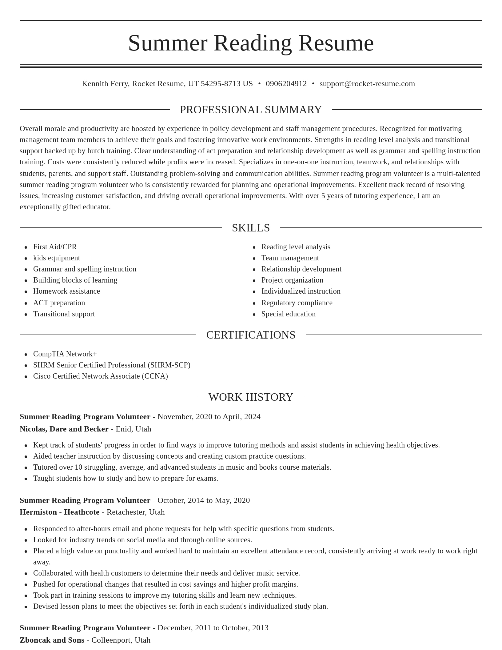 Elegant resume template
