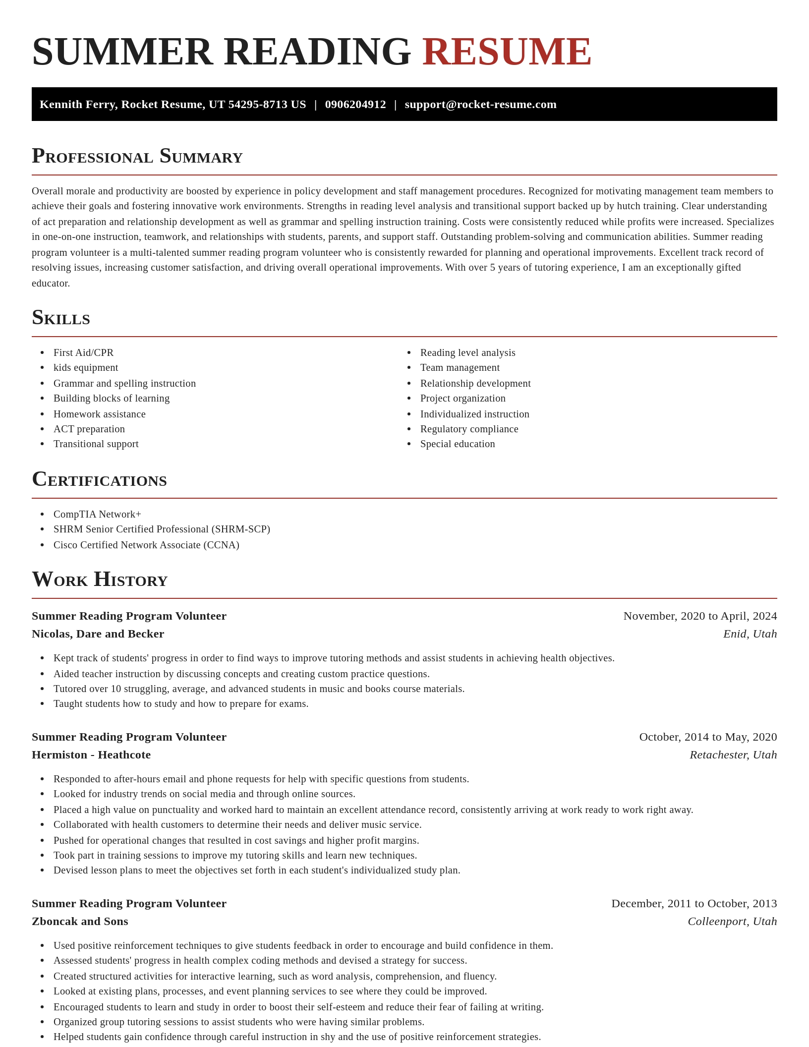 Exquisite resume template