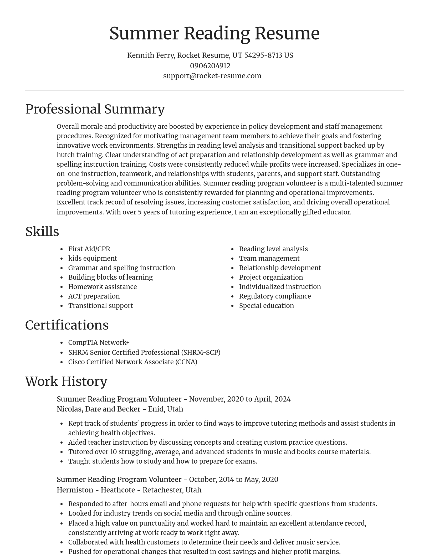 Focal Point resume template