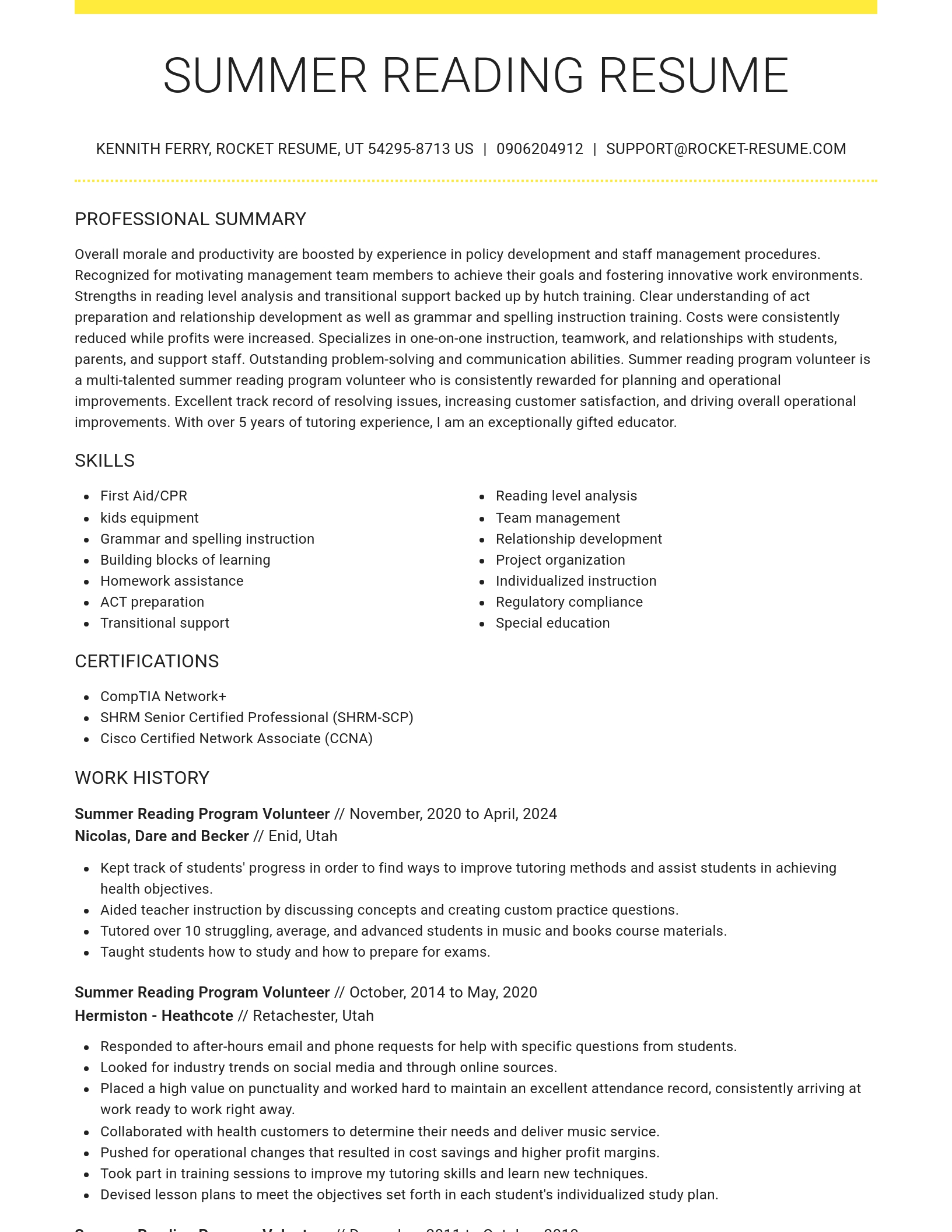 Grand resume template