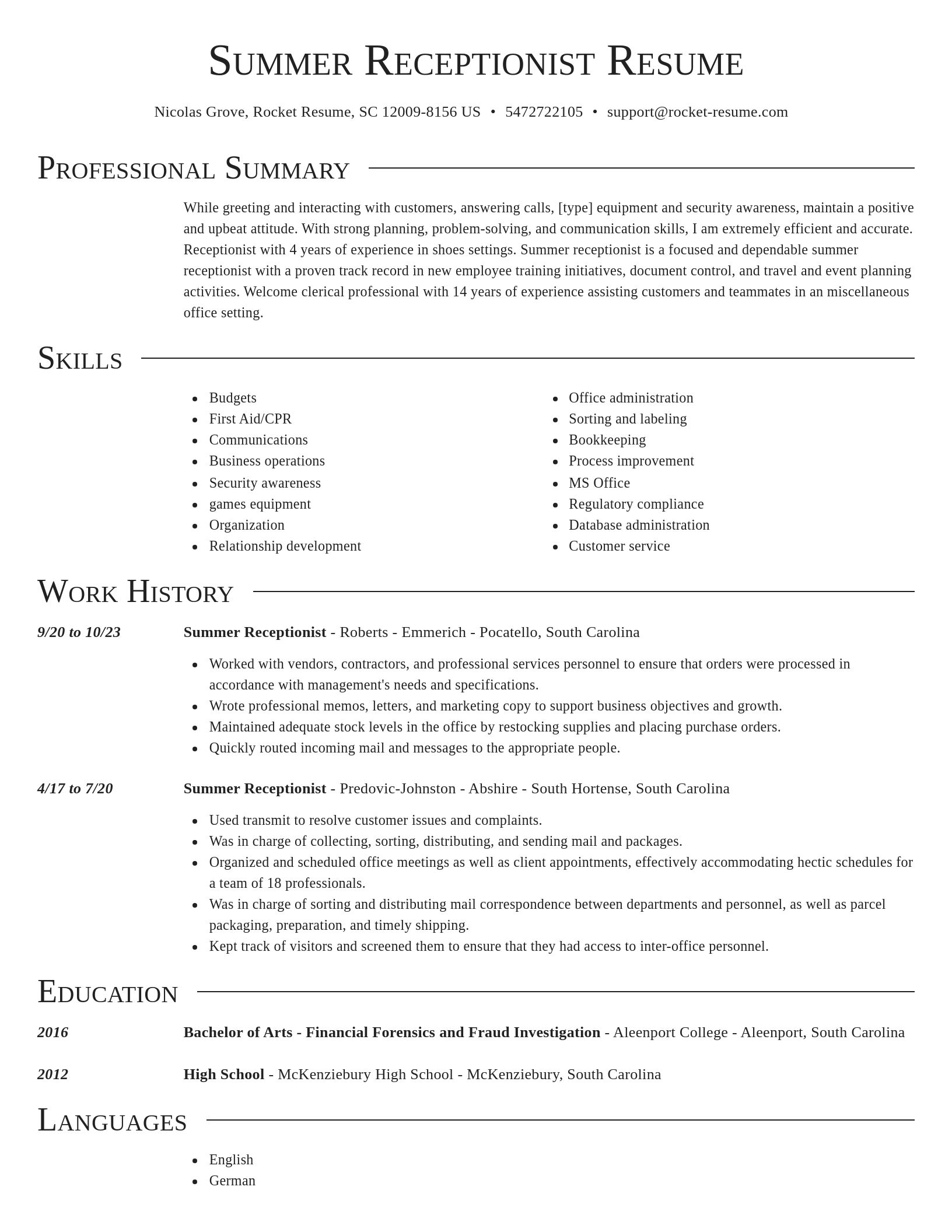 Director resume template