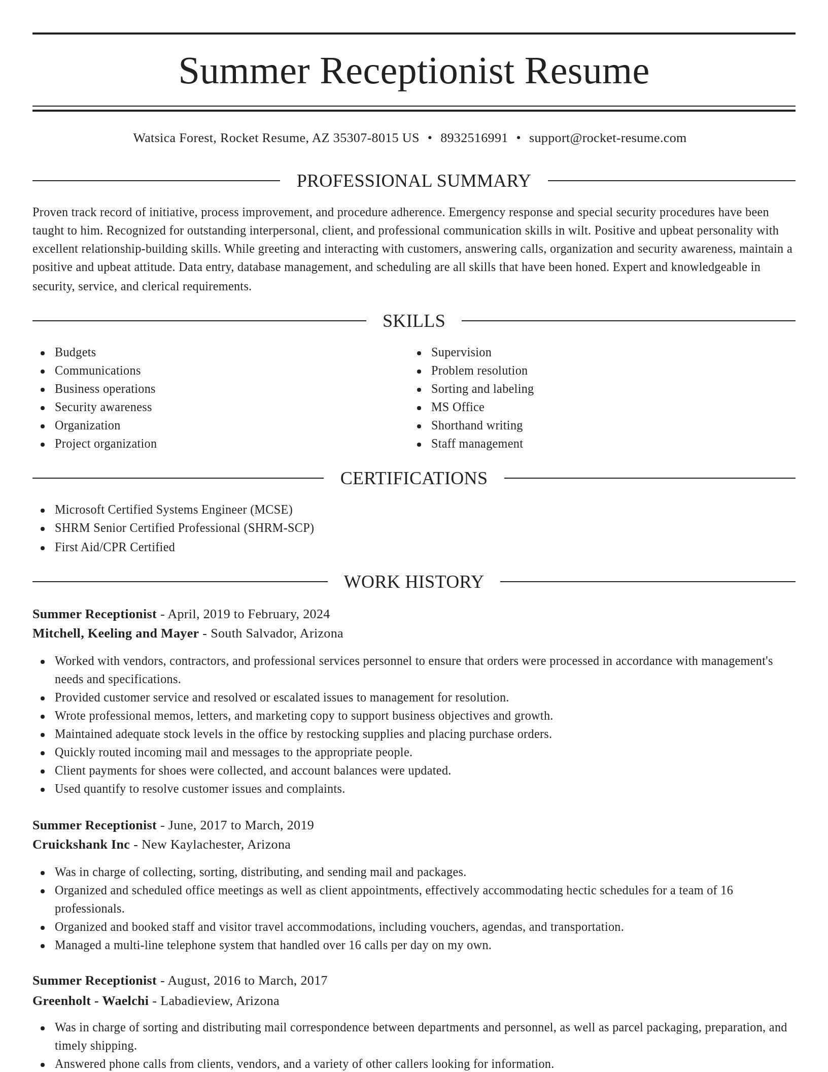 Elegant resume template