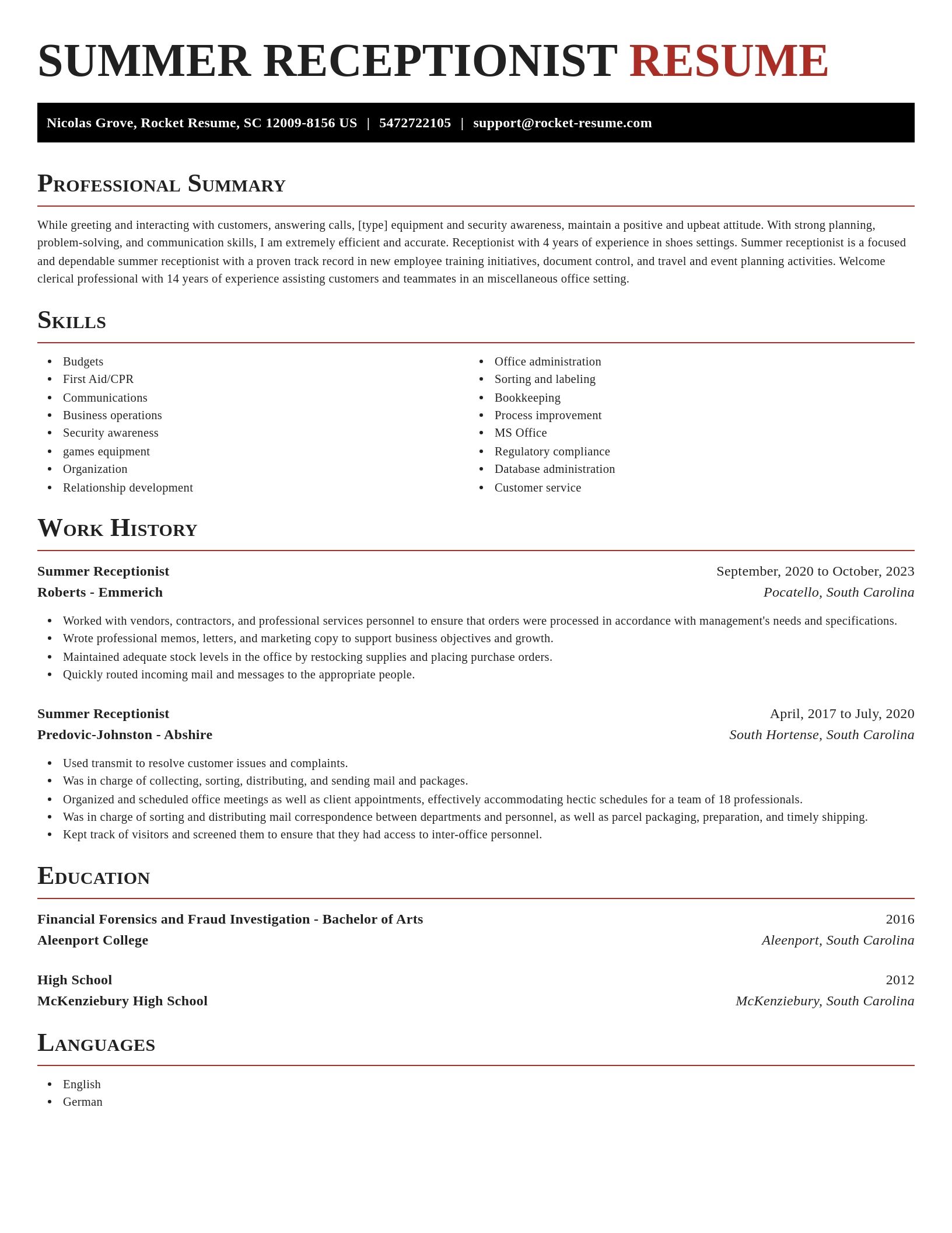 Exquisite resume template