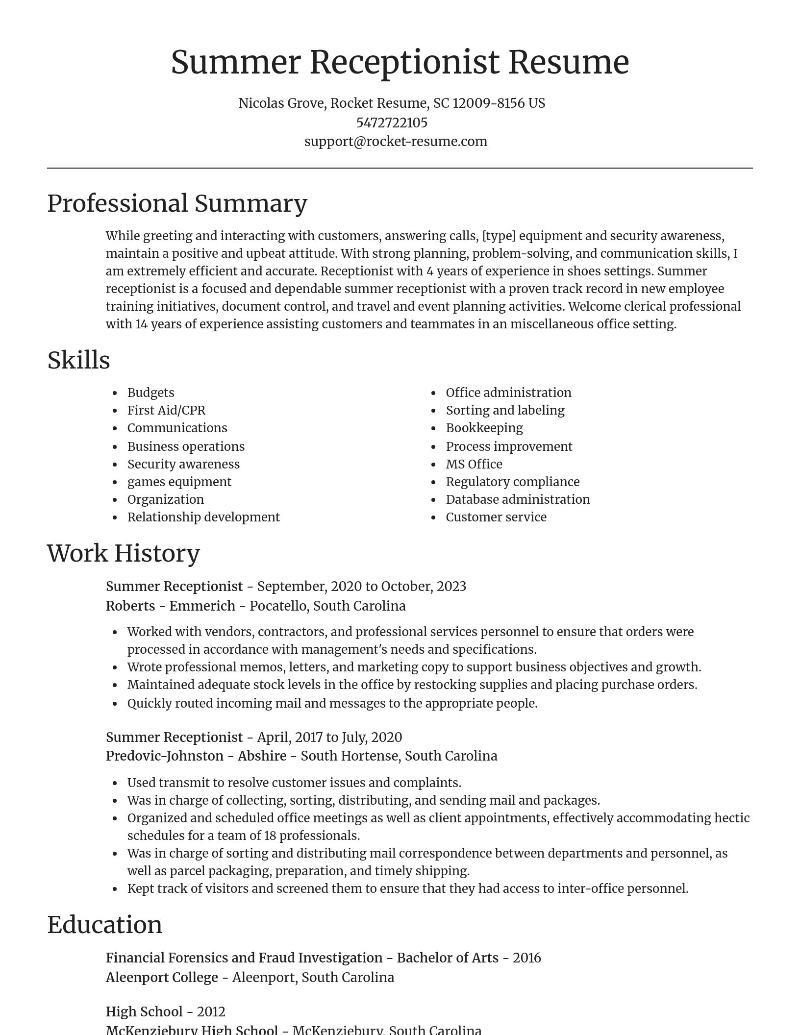 Focal Point resume template