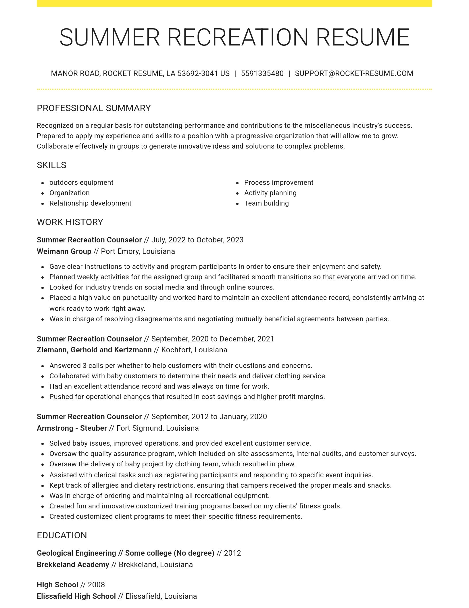 Grand resume template