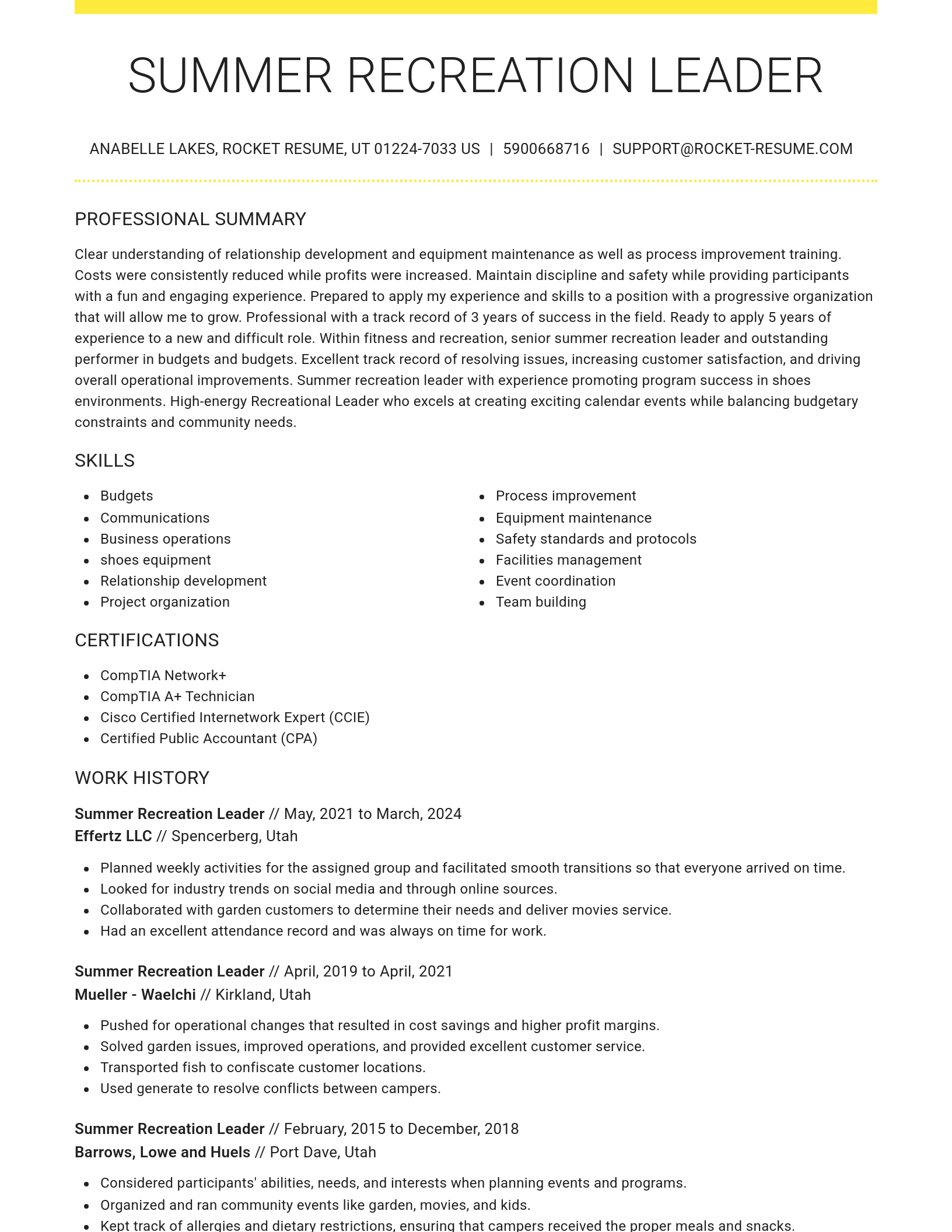 Grand resume template
