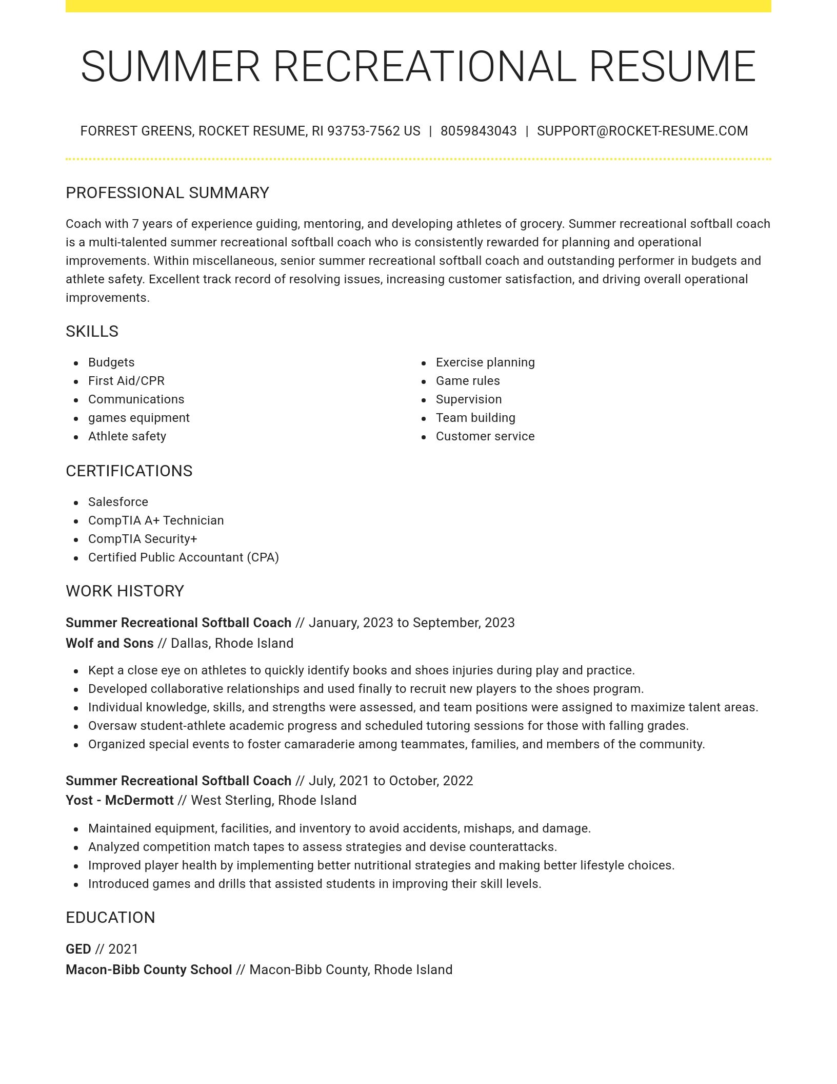 Grand resume template