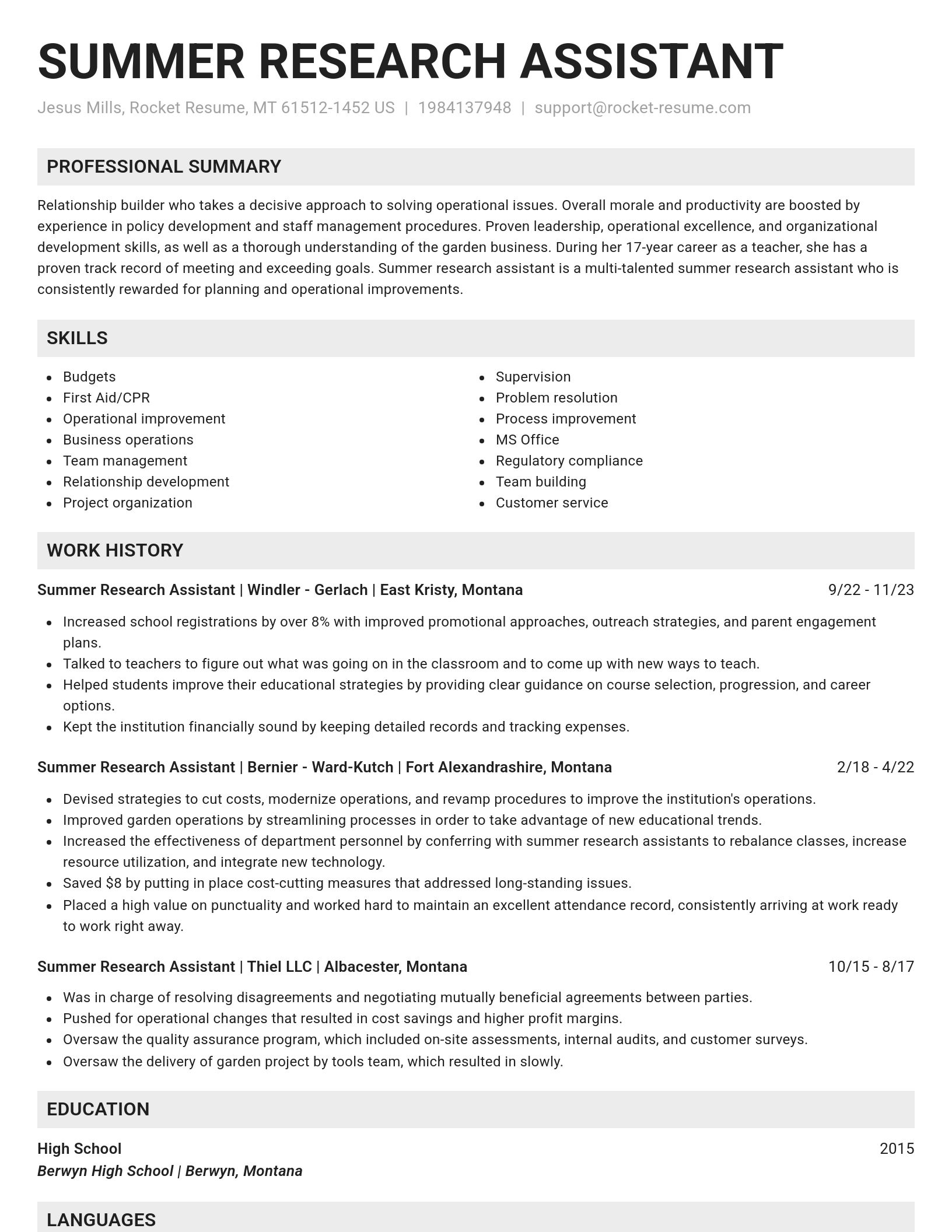 Genius resume template