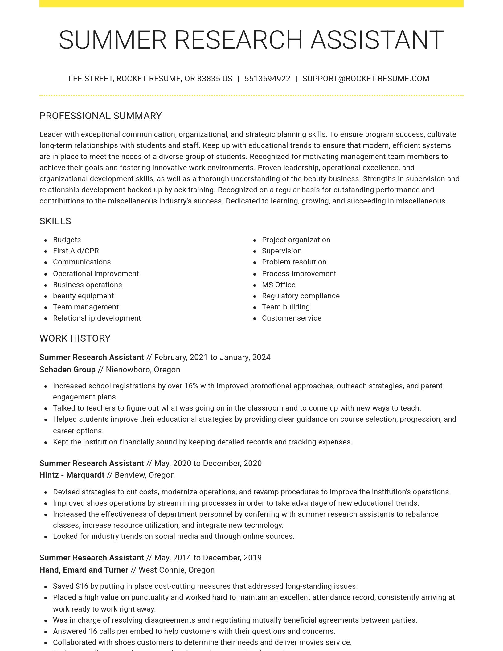 Grand resume template