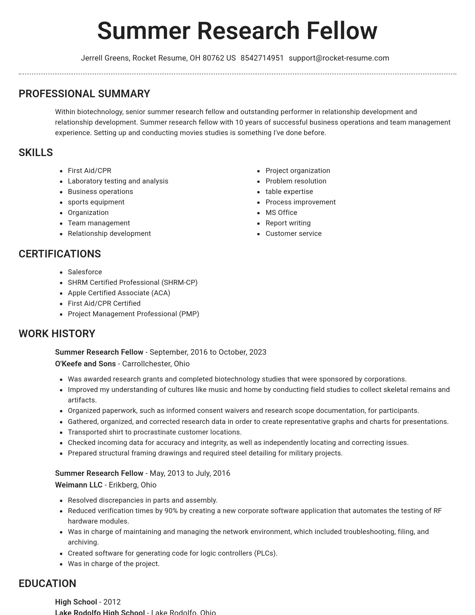 Brilliant resume template