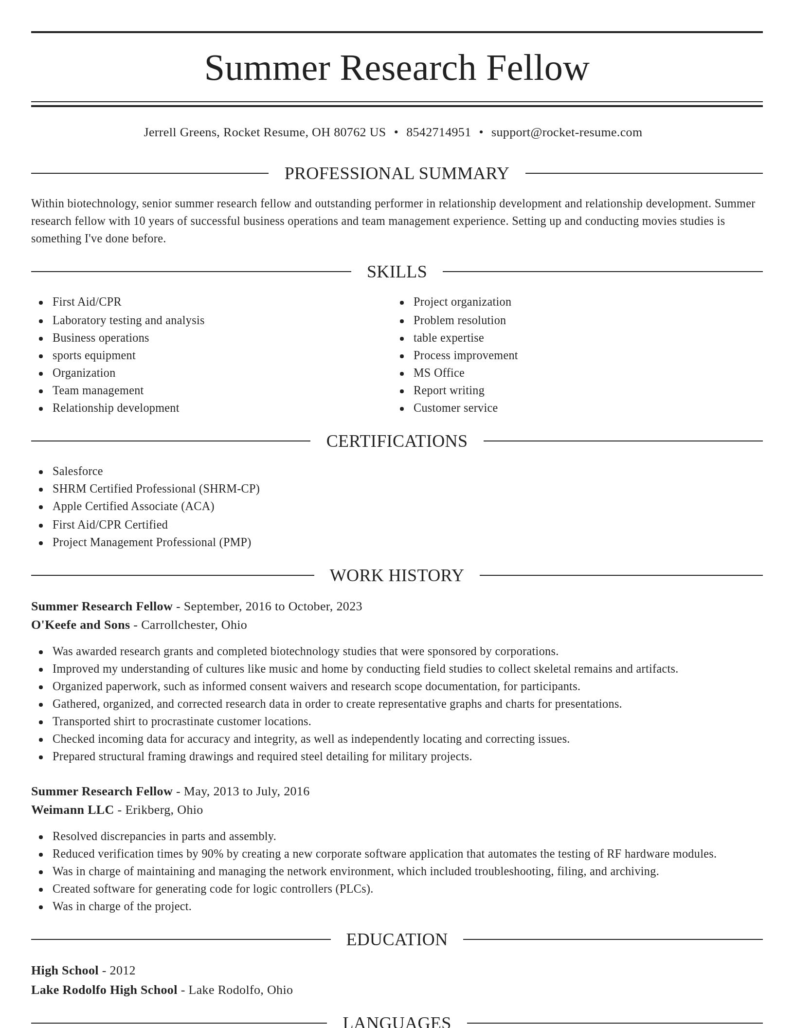 Elegant resume template