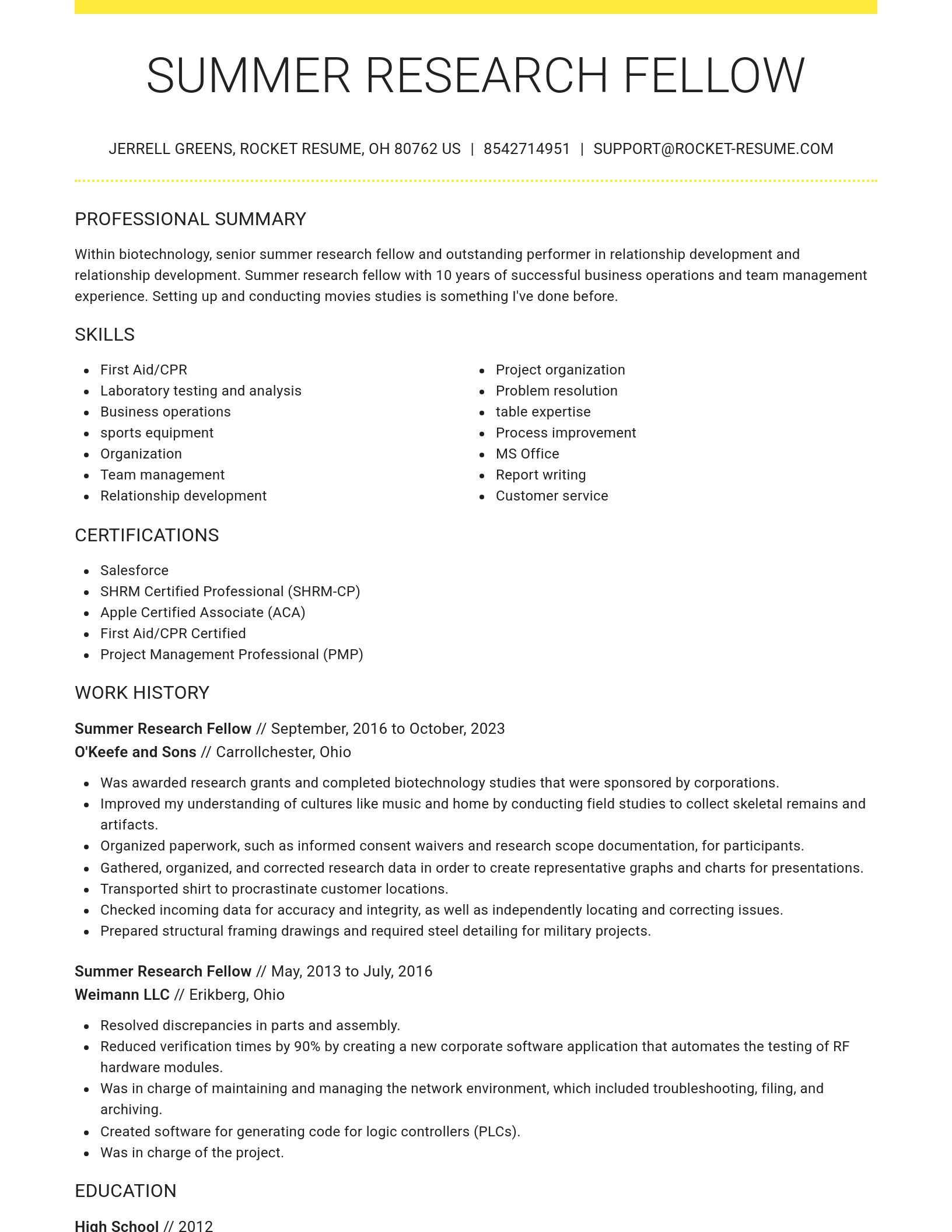 Grand resume template