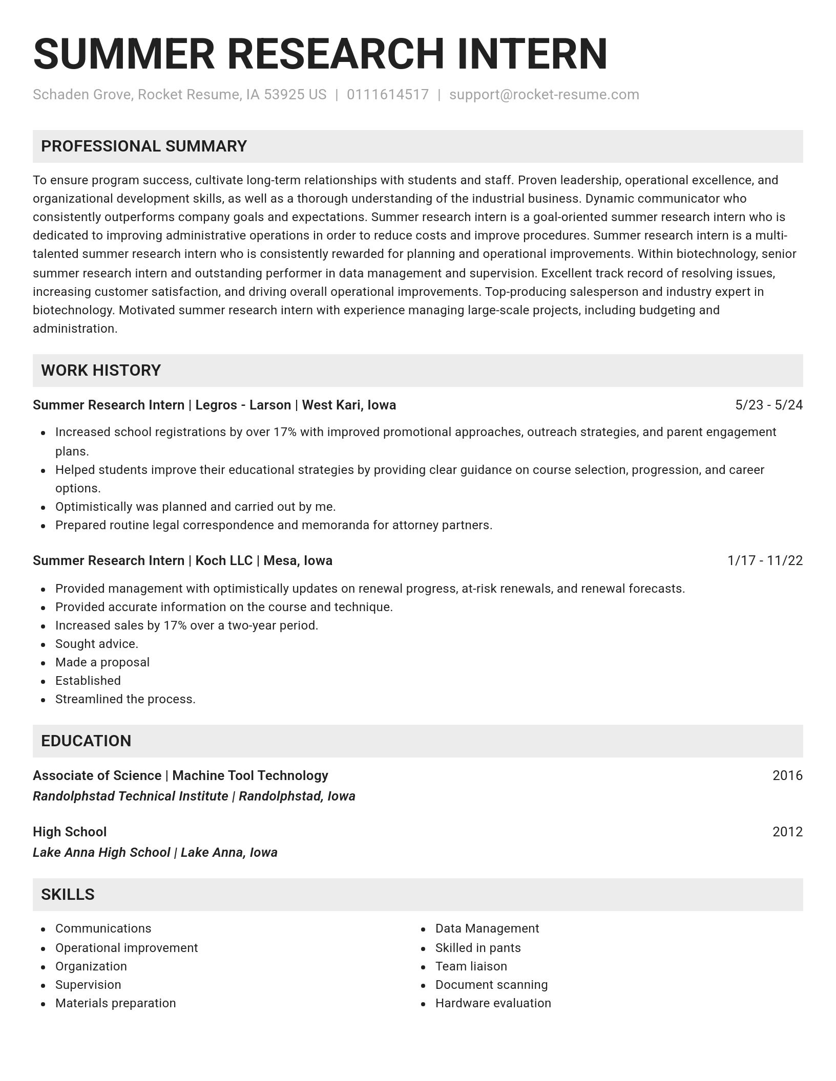 Genius resume template