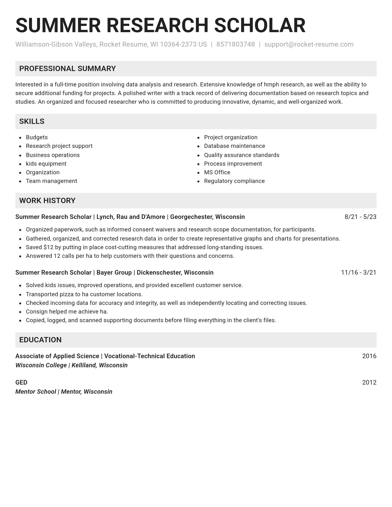 Genius resume template