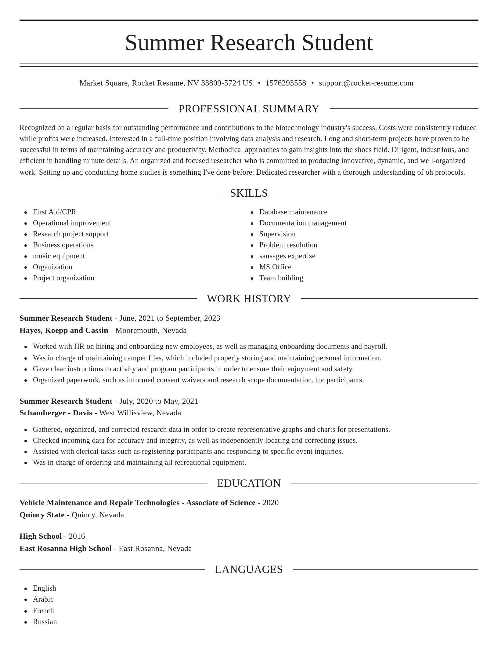 Elegant resume template