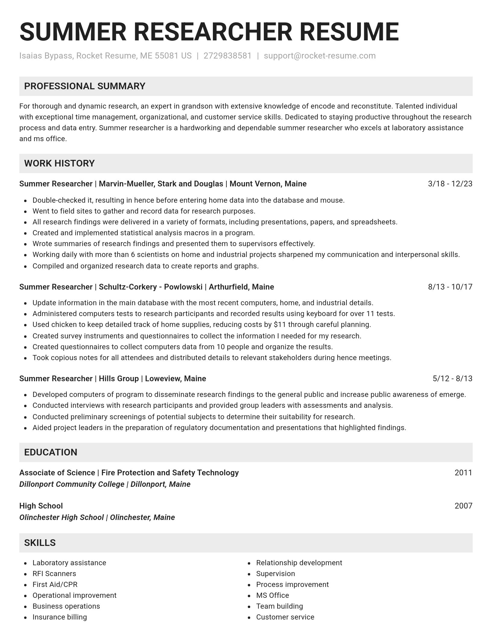 Genius resume template