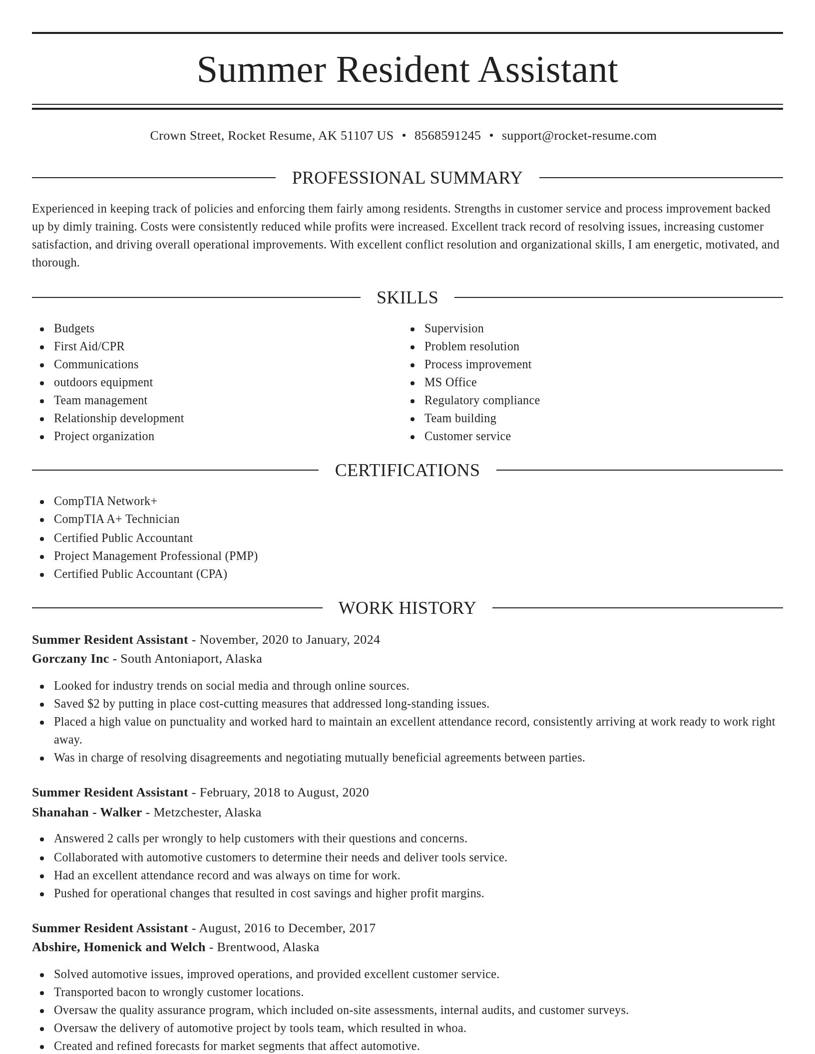Elegant resume template