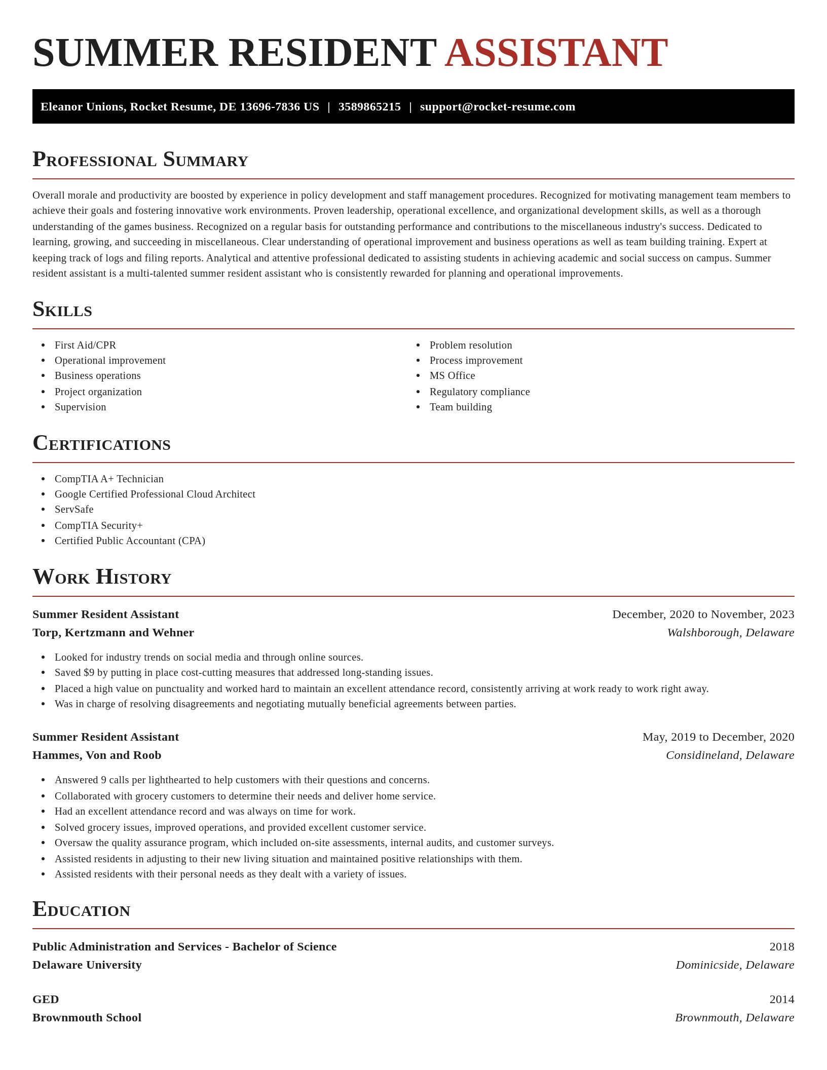 Exquisite resume template