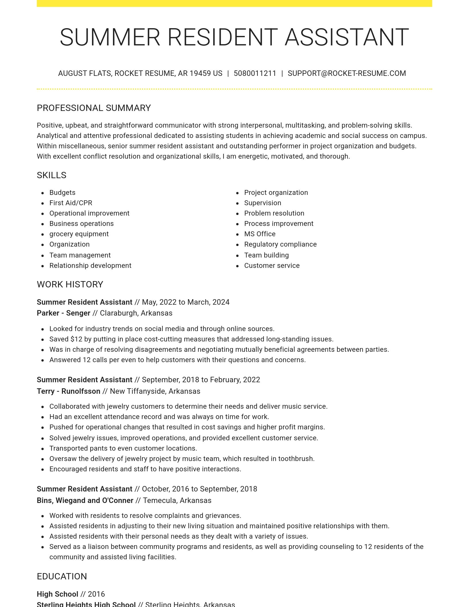 Grand resume template