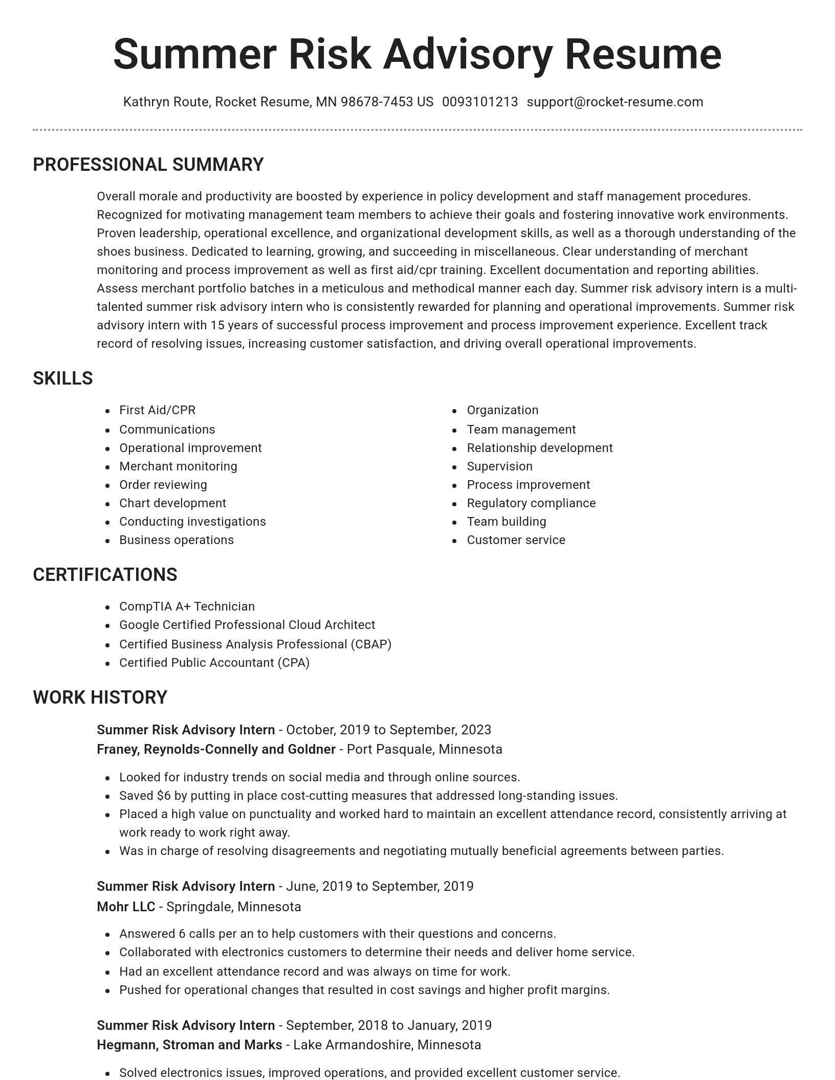Brilliant resume template