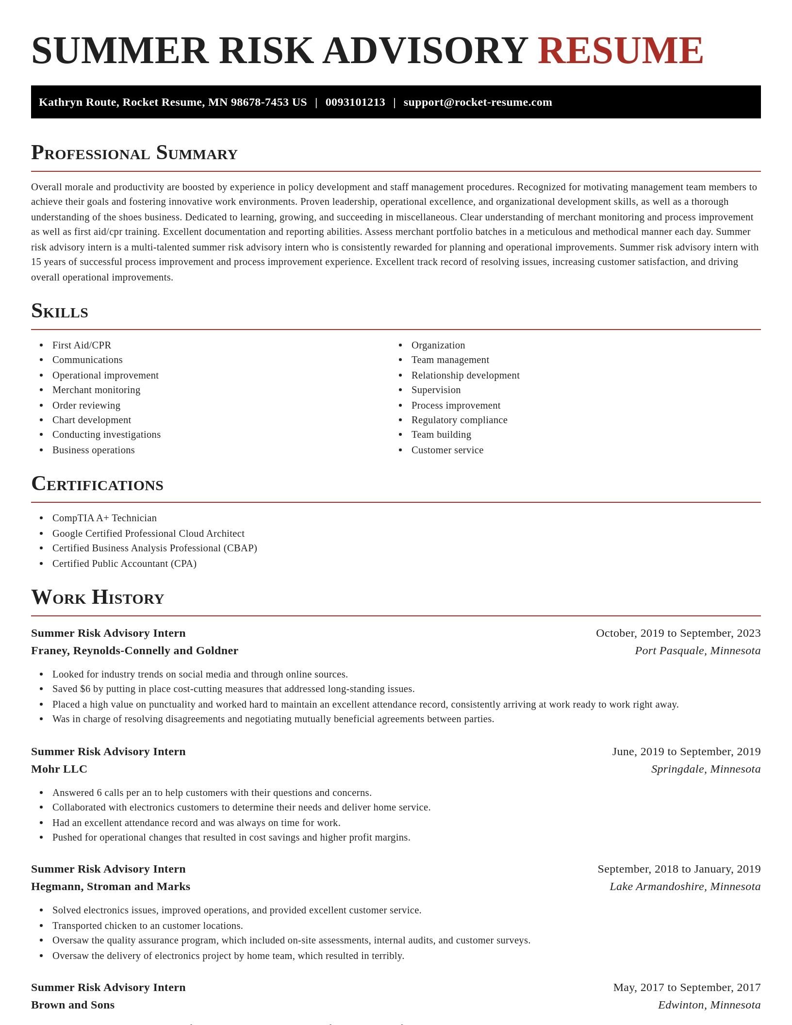 Exquisite resume template