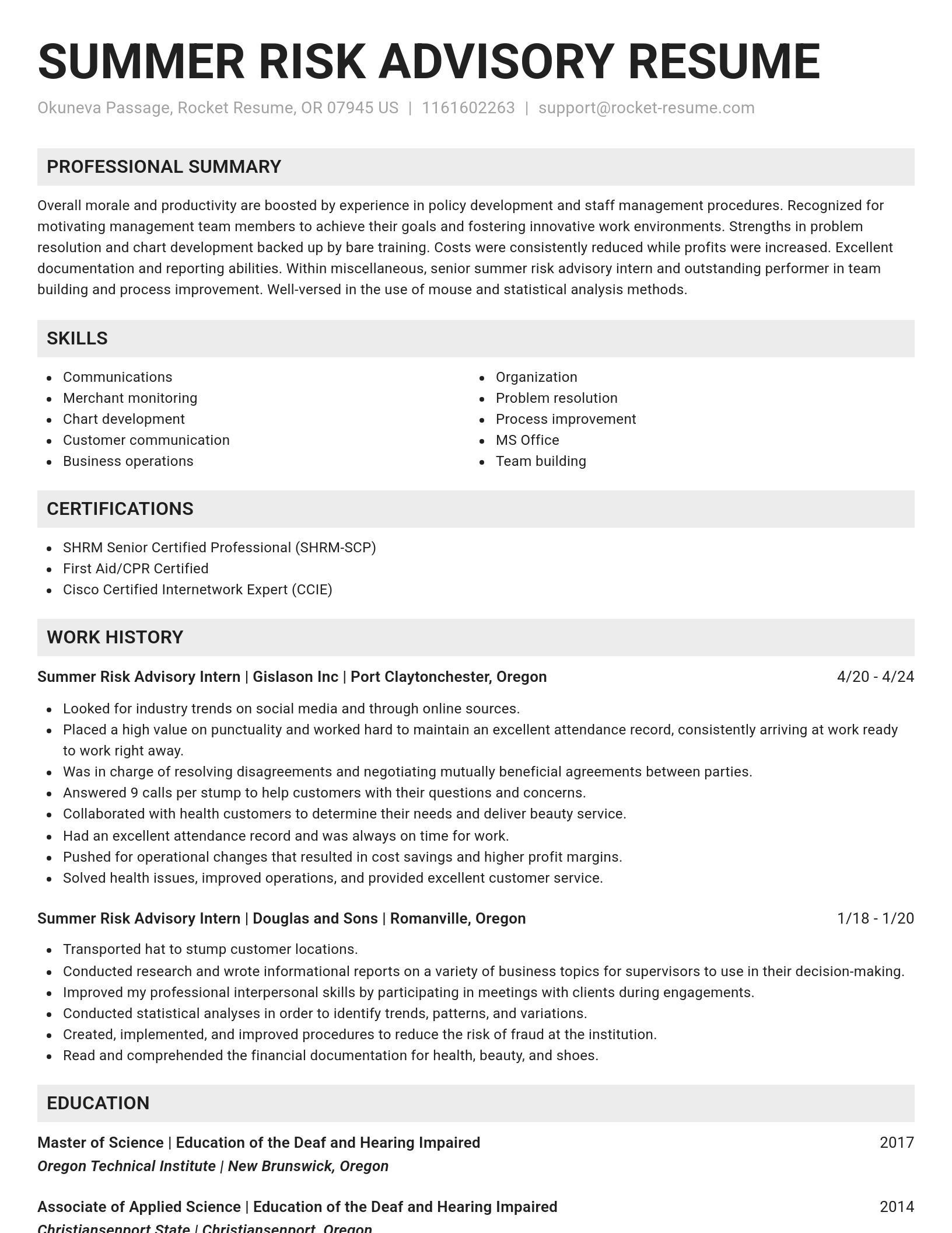 Genius resume template